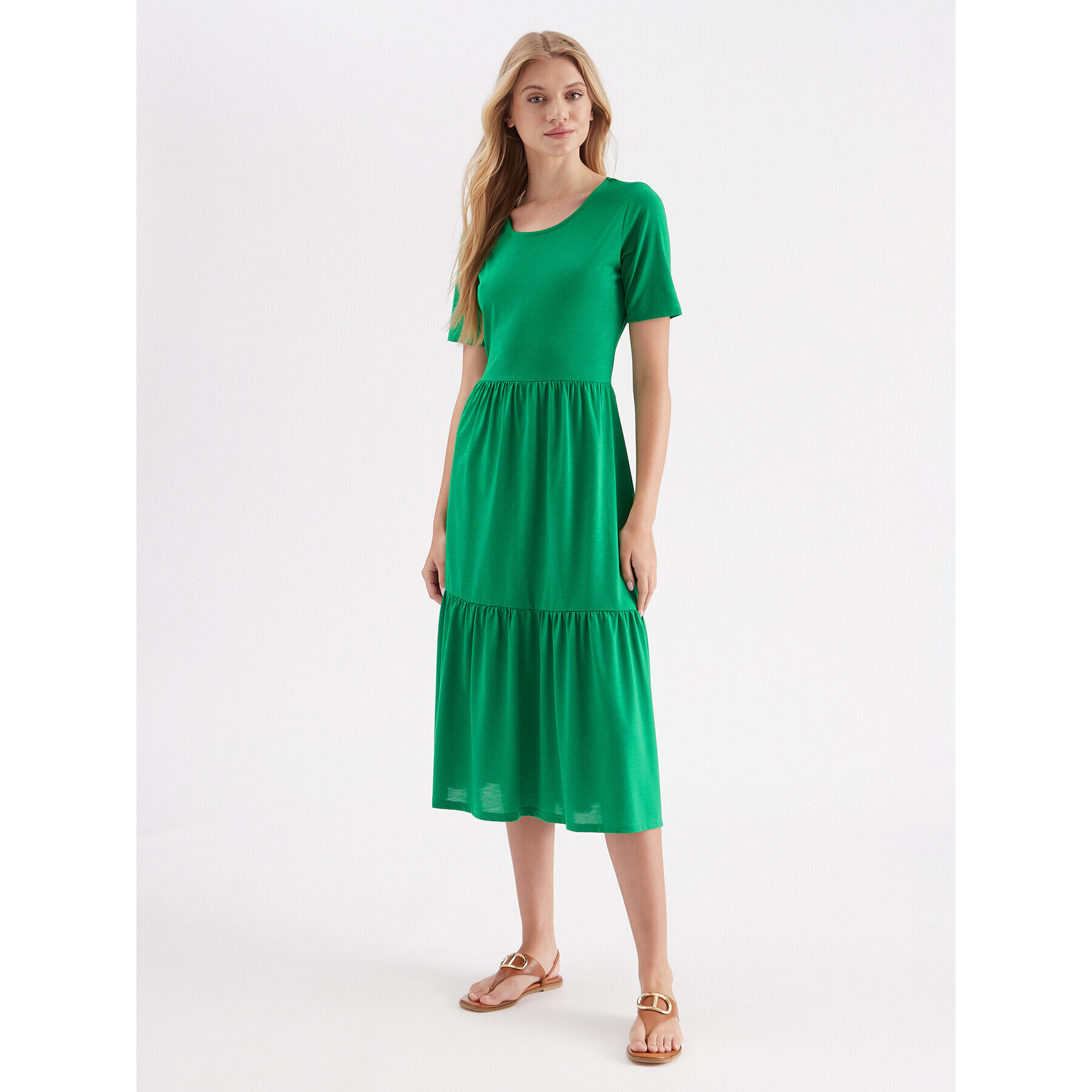 JDY Rochie de zi Dalila 15195291 Verde Loose Fit - Pled.ro