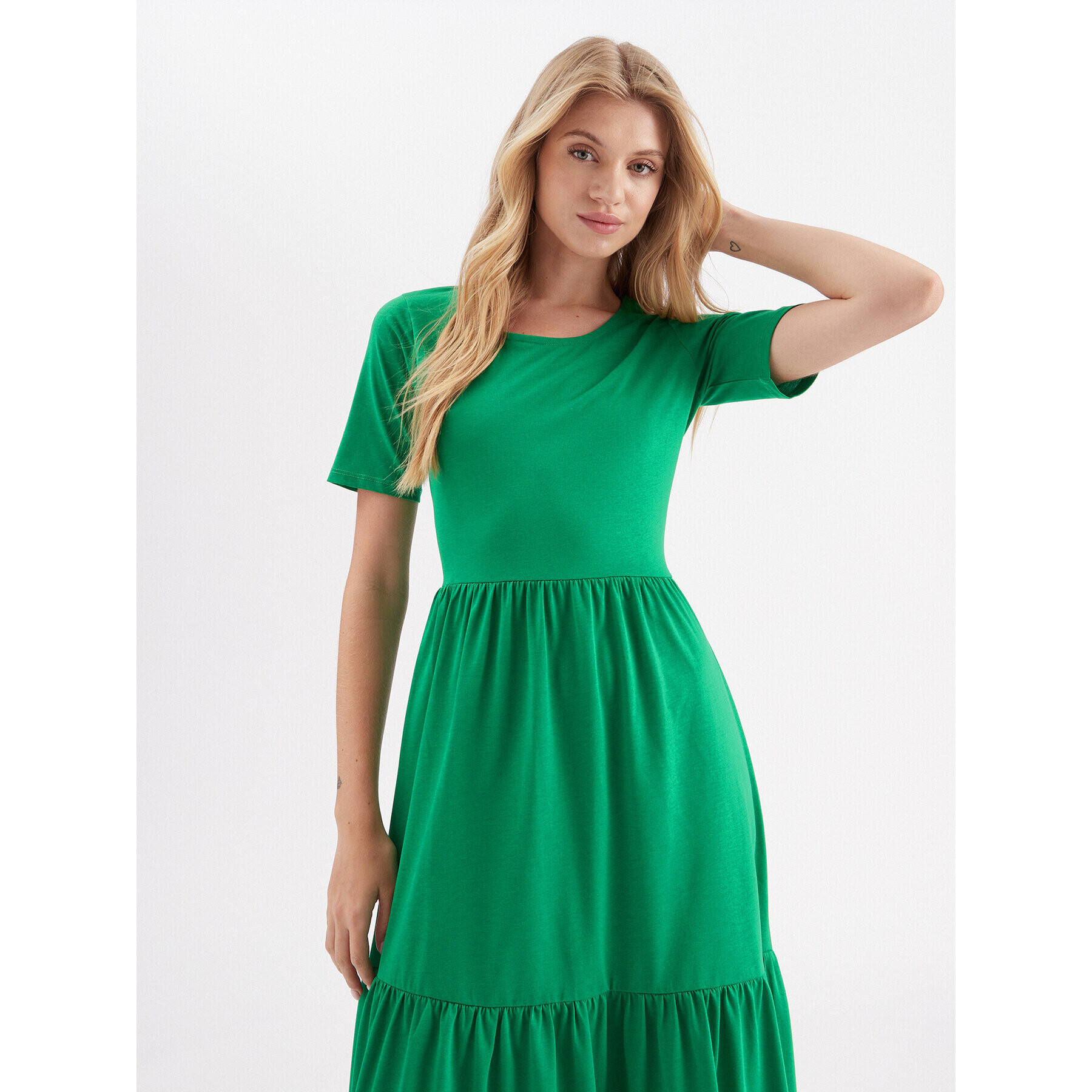 JDY Rochie de zi Dalila 15195291 Verde Loose Fit - Pled.ro