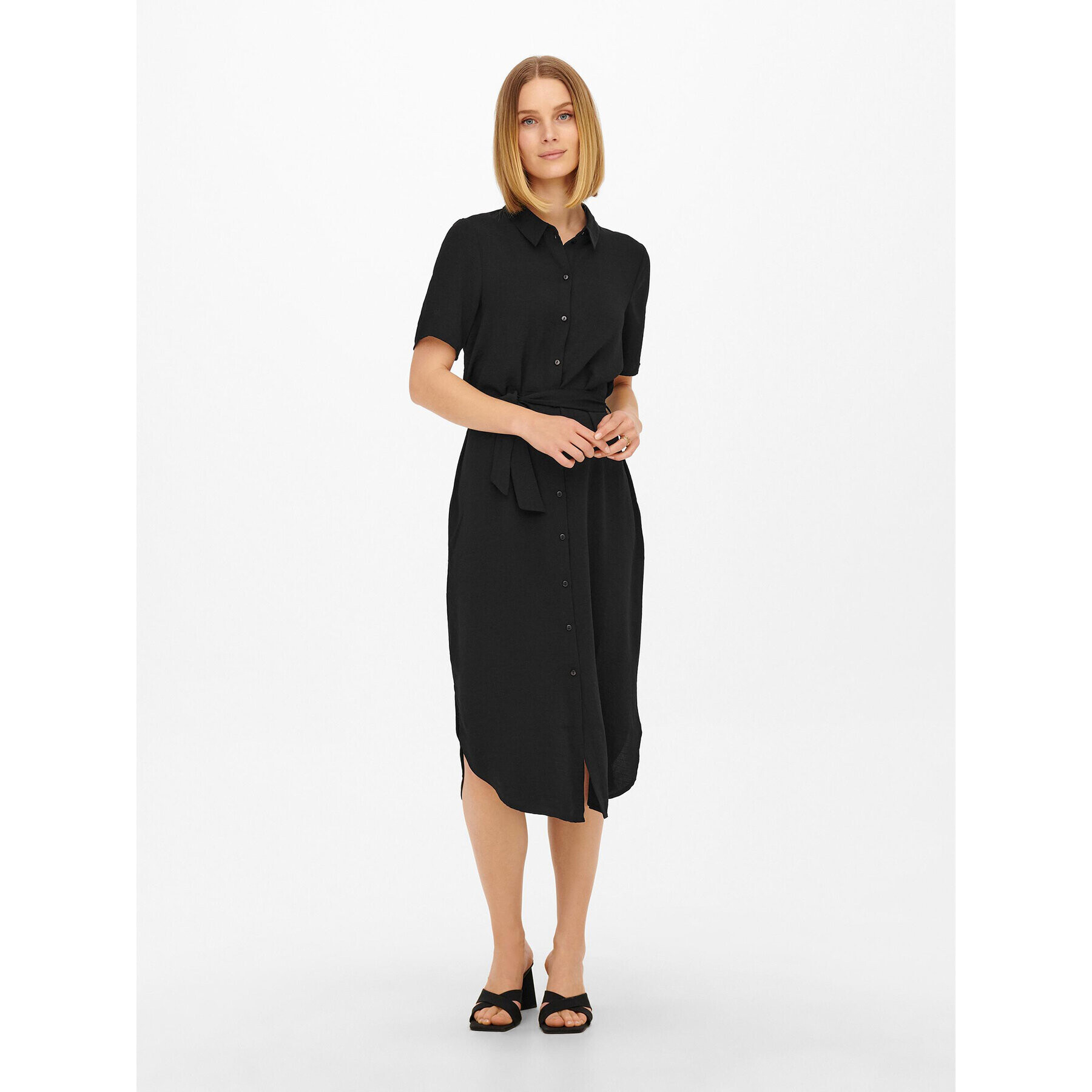 JDY Rochie tip cămașă 15261870 Negru Regular Fit - Pled.ro