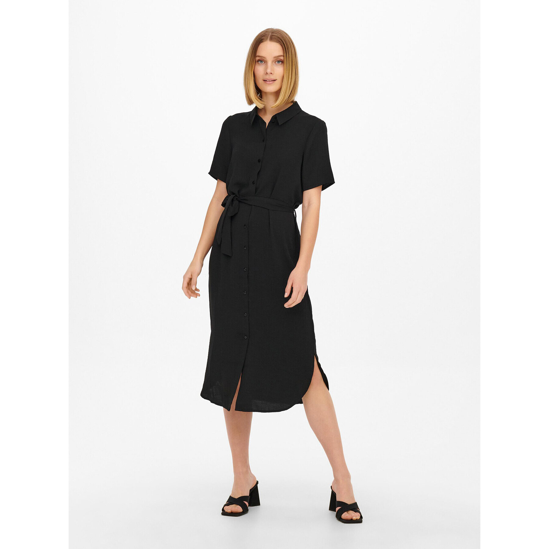 JDY Rochie tip cămașă 15261870 Negru Regular Fit - Pled.ro