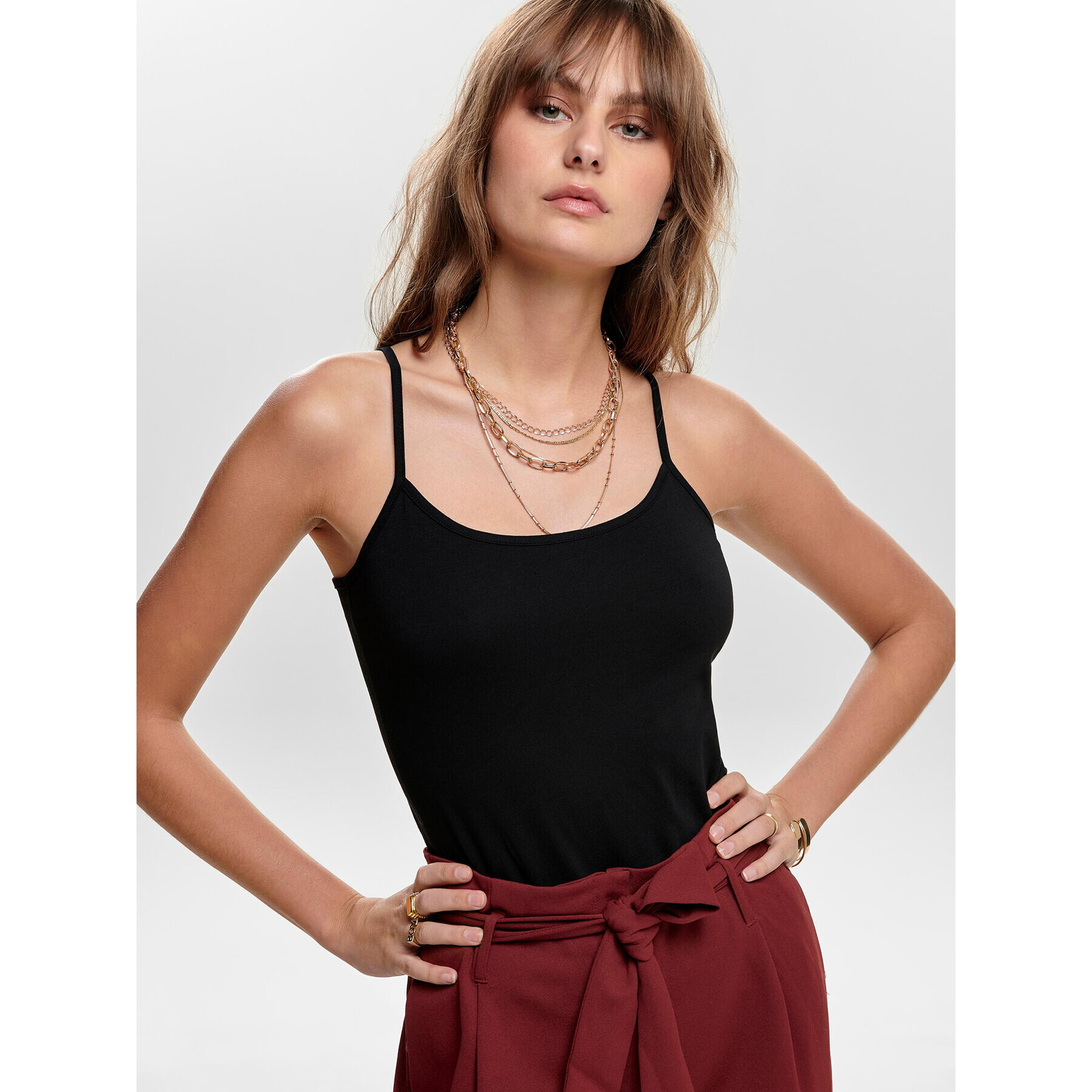 JDY Top 15148401 Negru Regular Fit - Pled.ro