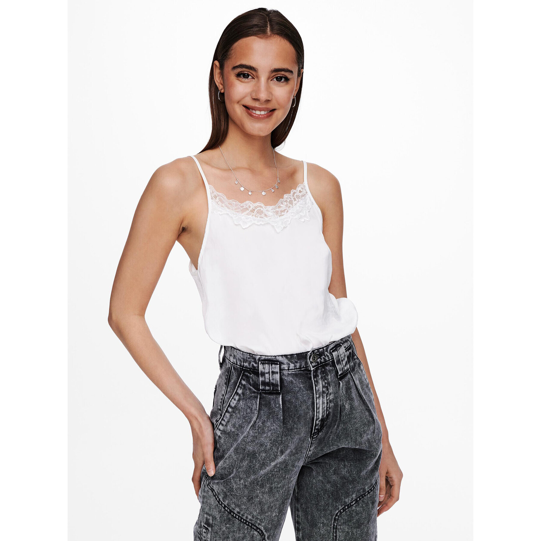 JDY Top 15233143 Alb Regular Fit - Pled.ro