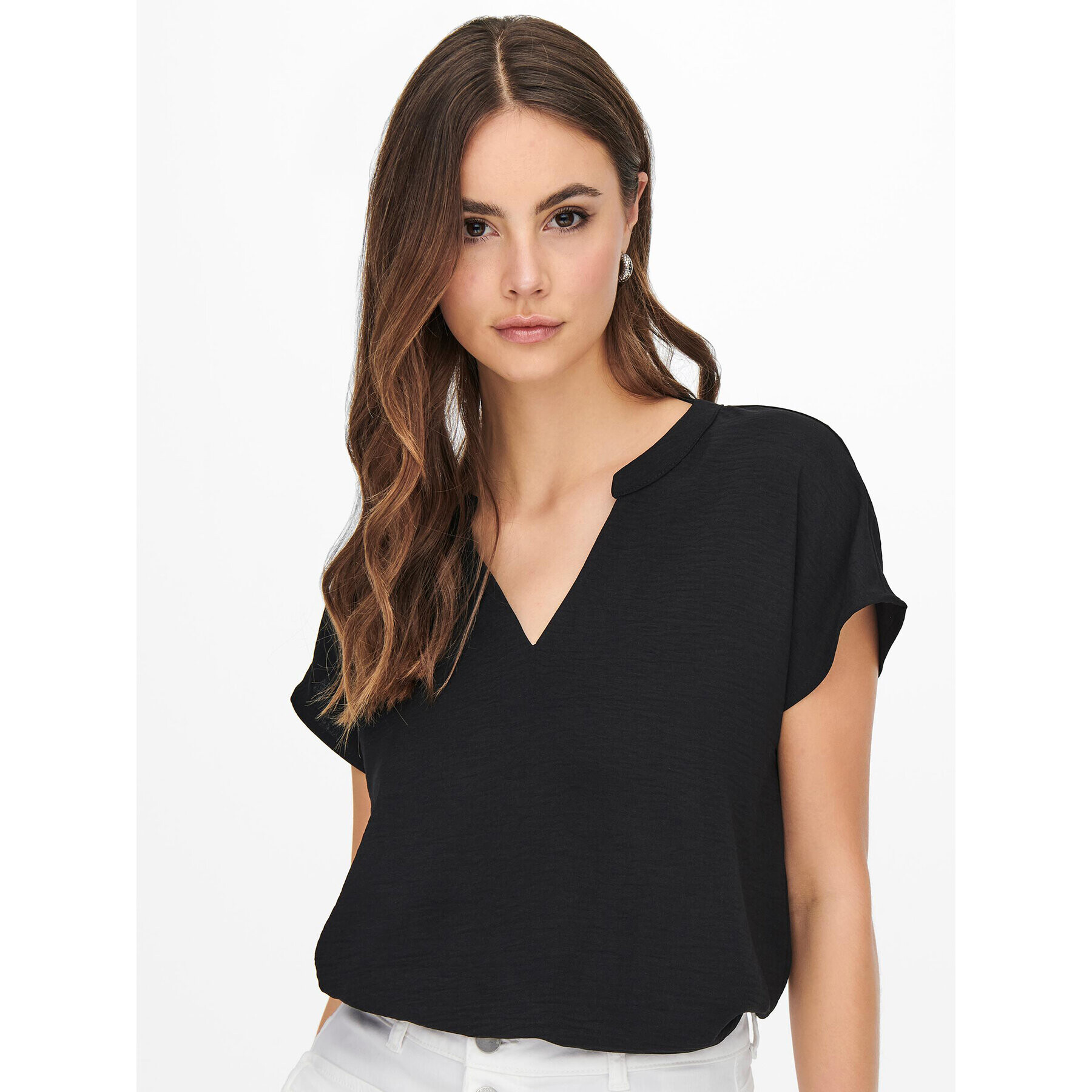 JDY Top 15249287 Negru Regular Fit - Pled.ro