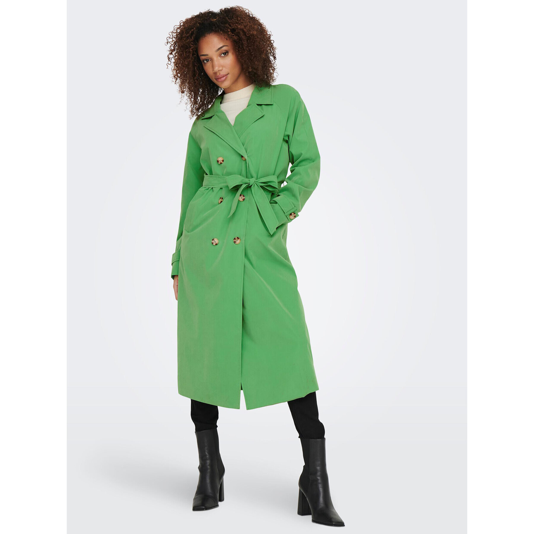 JDY Trench Panther 15281785 Verde Regular Fit - Pled.ro