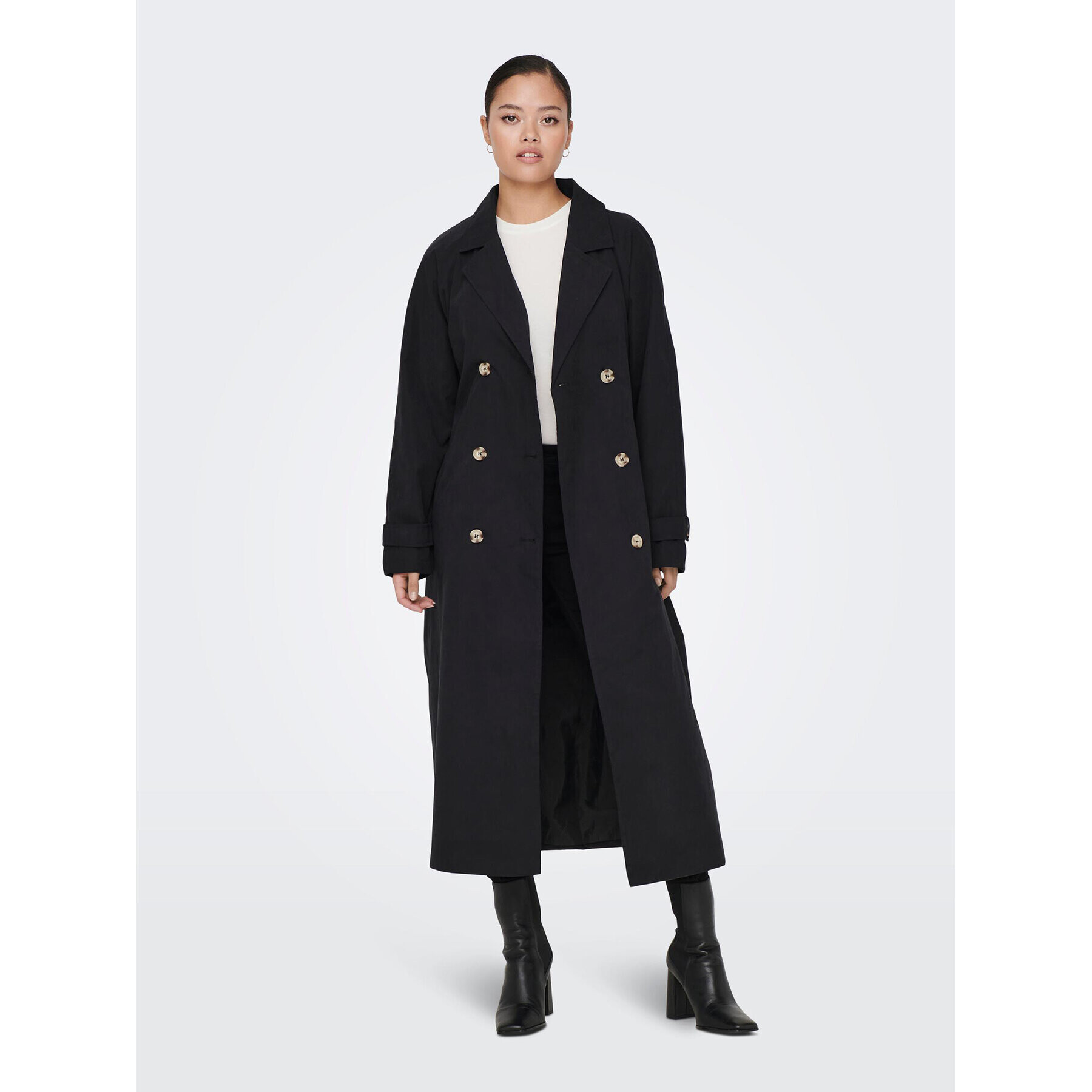 JDY Trench Panther 15281785 Negru Regular Fit - Pled.ro