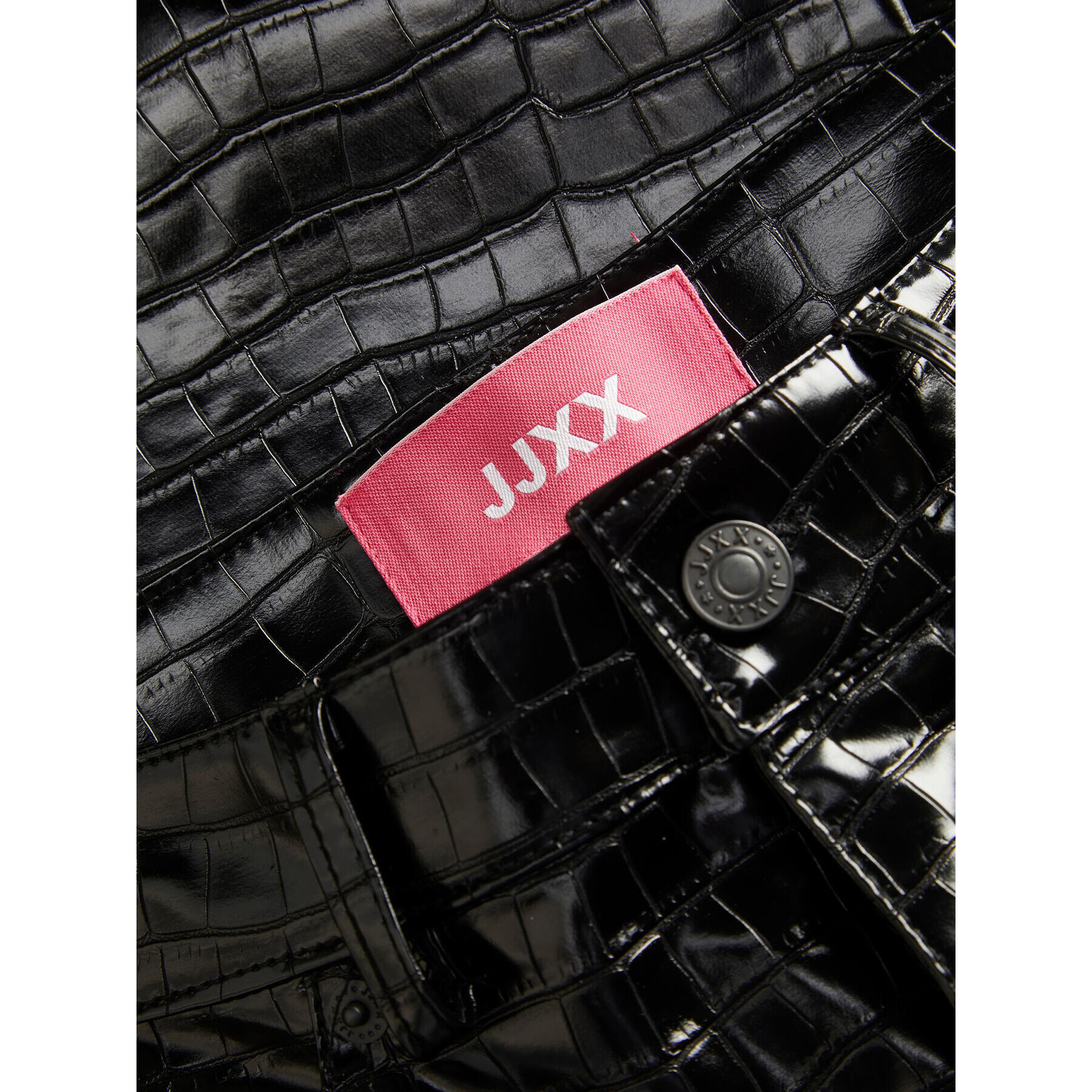 JJXX Pantaloni din imitație de piele Kenya 12201557 Negru Regular Fit - Pled.ro