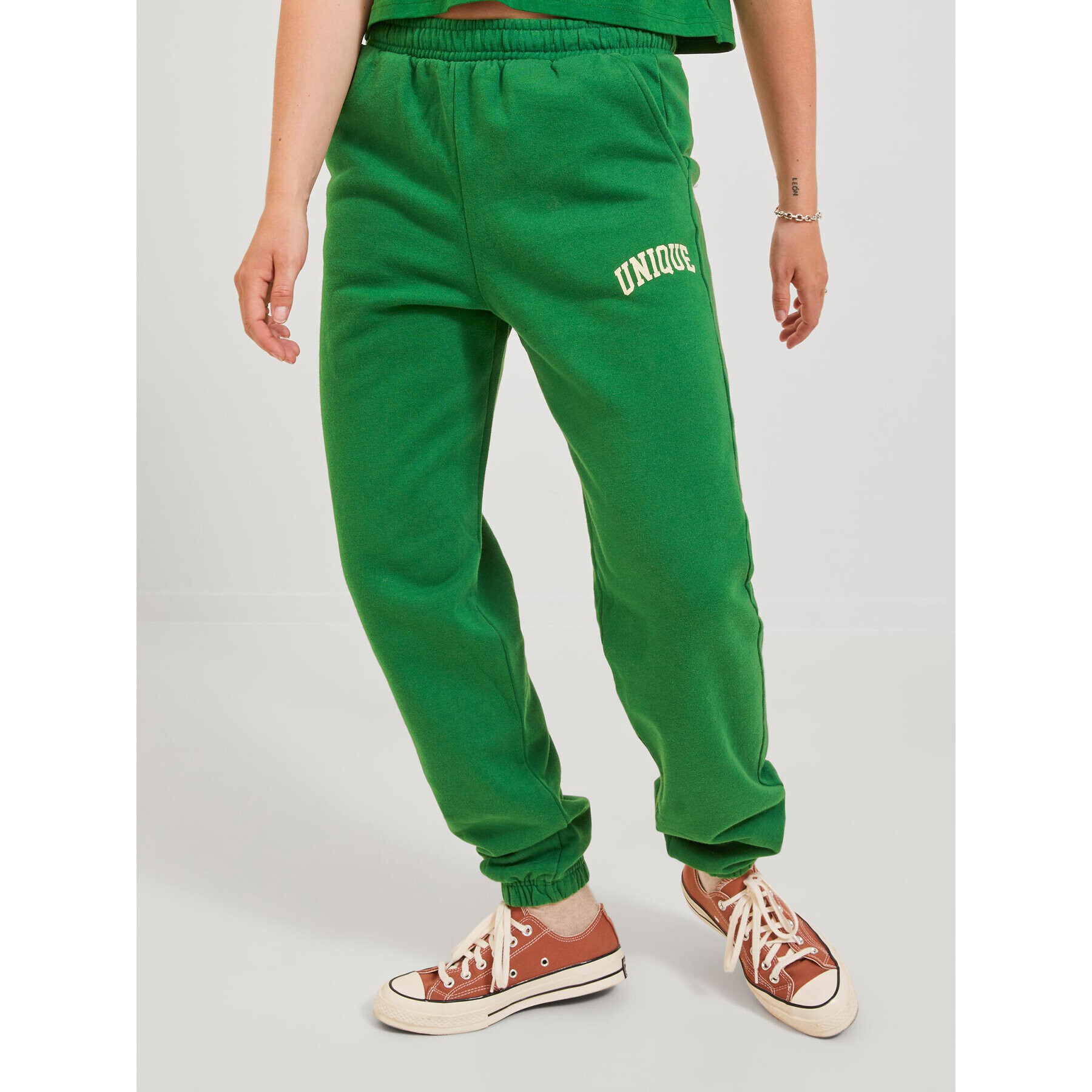 JJXX Pantaloni trening 12244364 Verde Relaxed Fit - Pled.ro