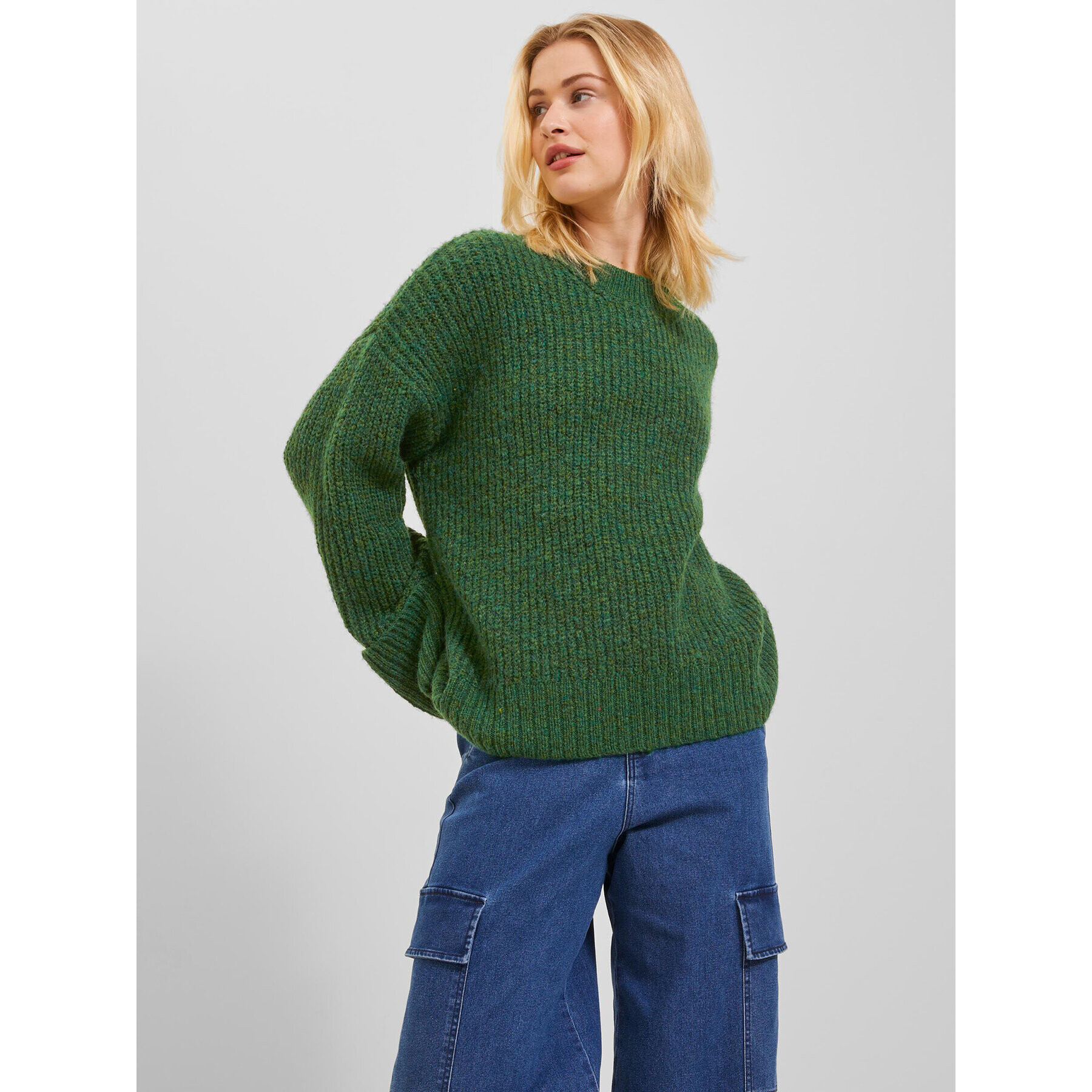 JJXX Pulover 12245453 Verde Relaxed Fit - Pled.ro