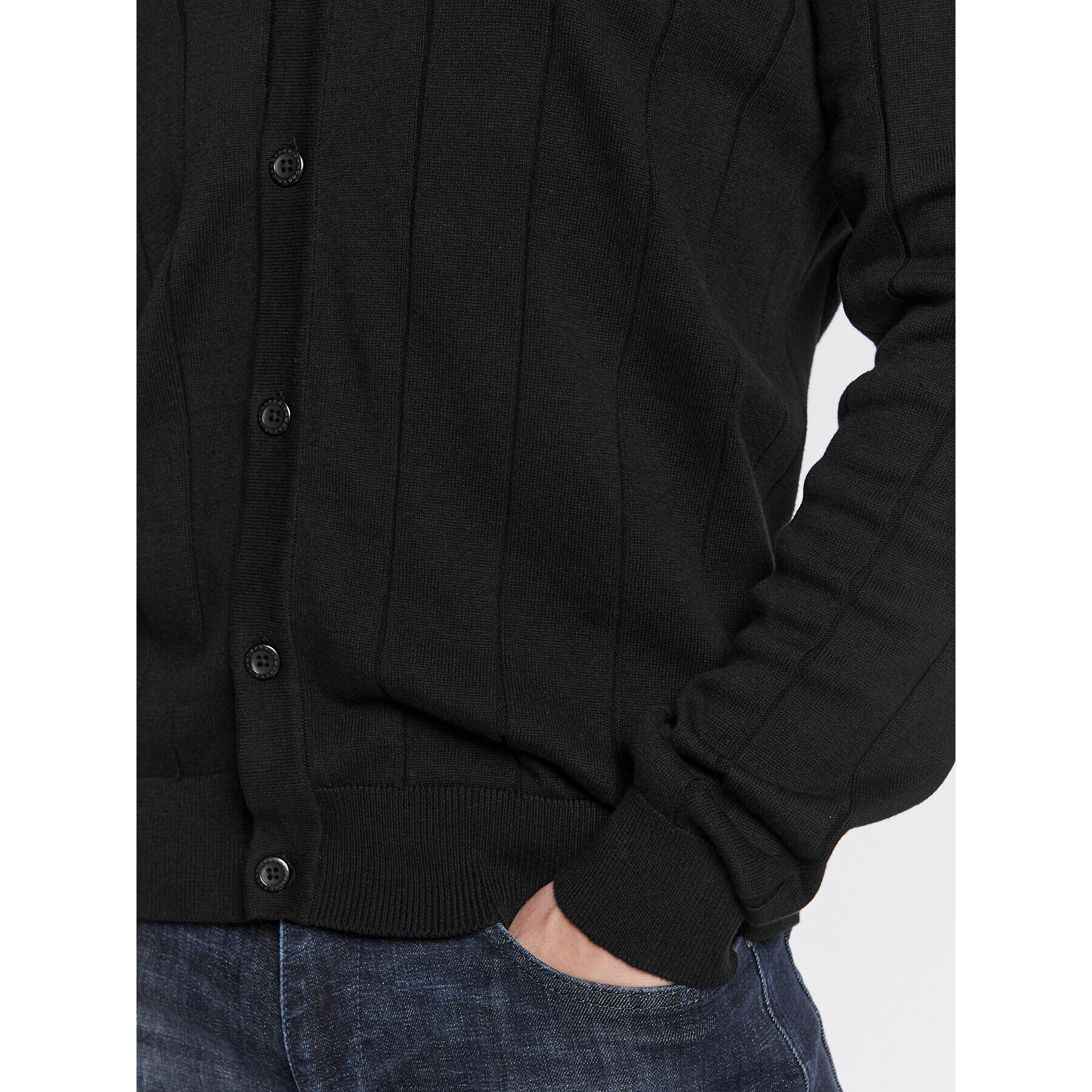 John Richmond Cardigan UMP23113CD Negru Regular Fit - Pled.ro