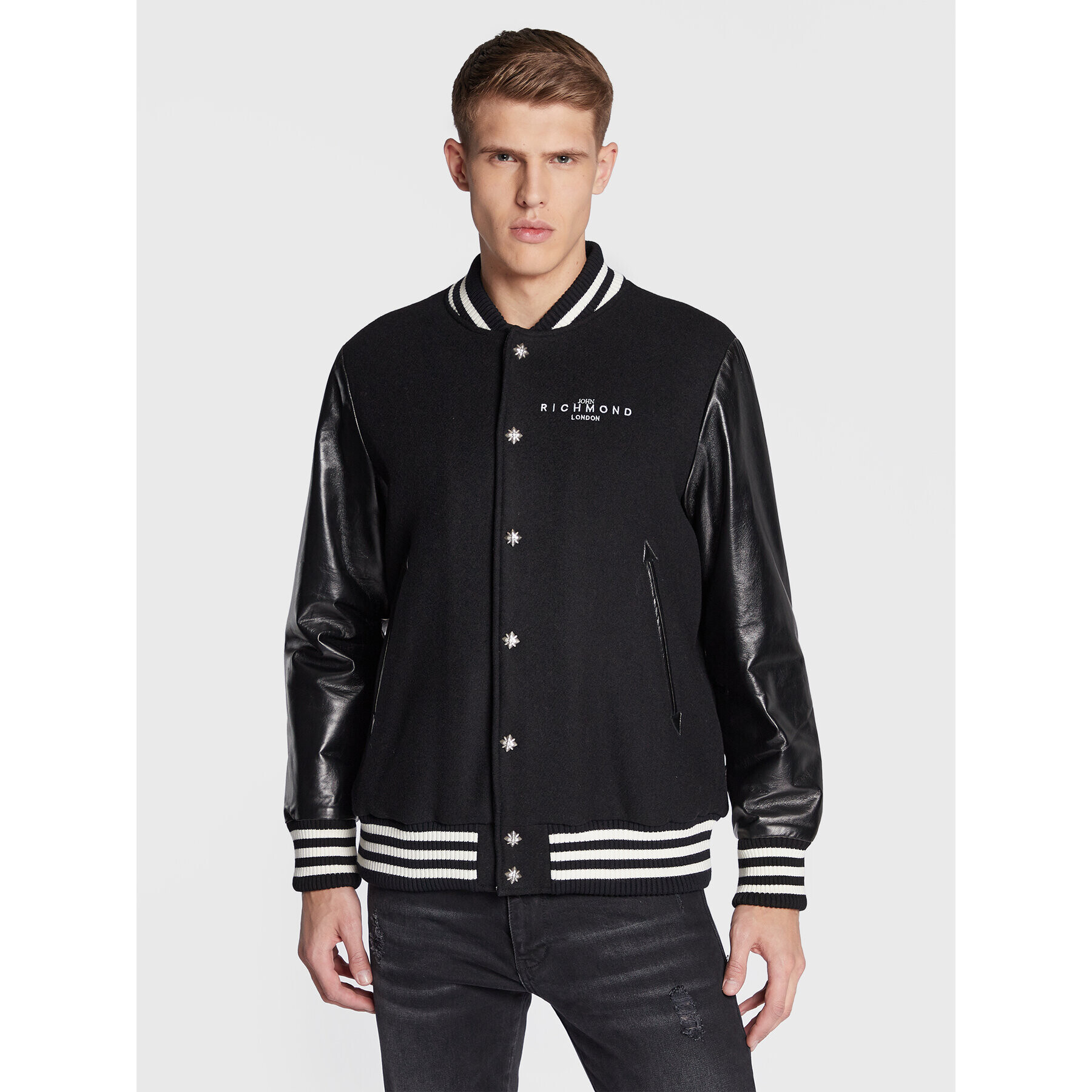 John Richmond Geacă bomber RMA22013GB Negru Regular Fit - Pled.ro