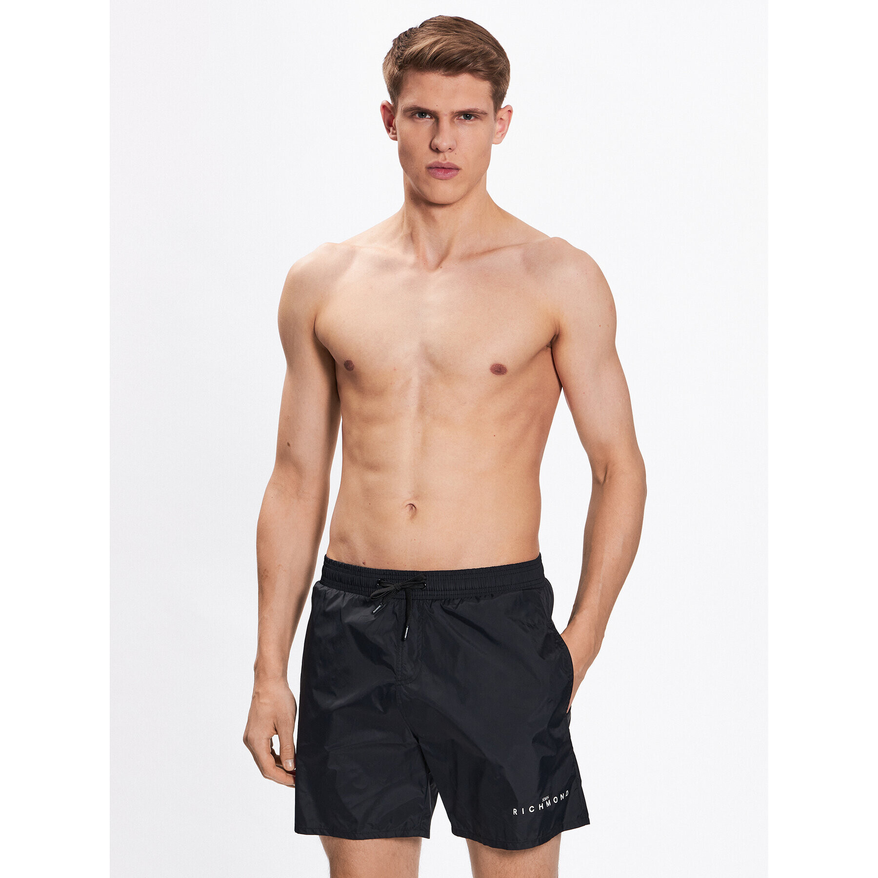 John Richmond Pantaloni scurți pentru înot Mattal UMP23152CO Negru Regular Fit - Pled.ro