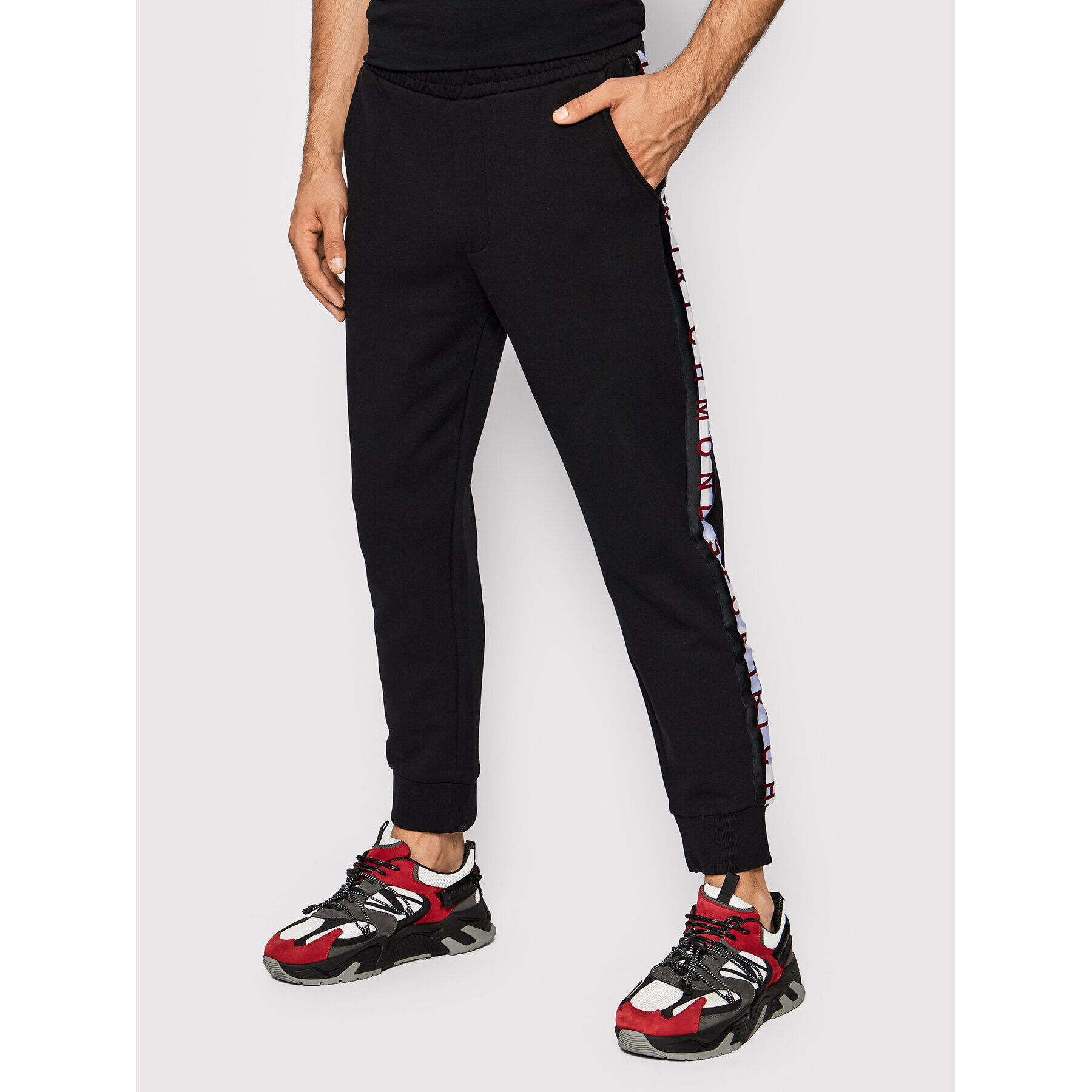 John Richmond Pantaloni trening Goddis UMA21072PA Negru Regular Fit - Pled.ro