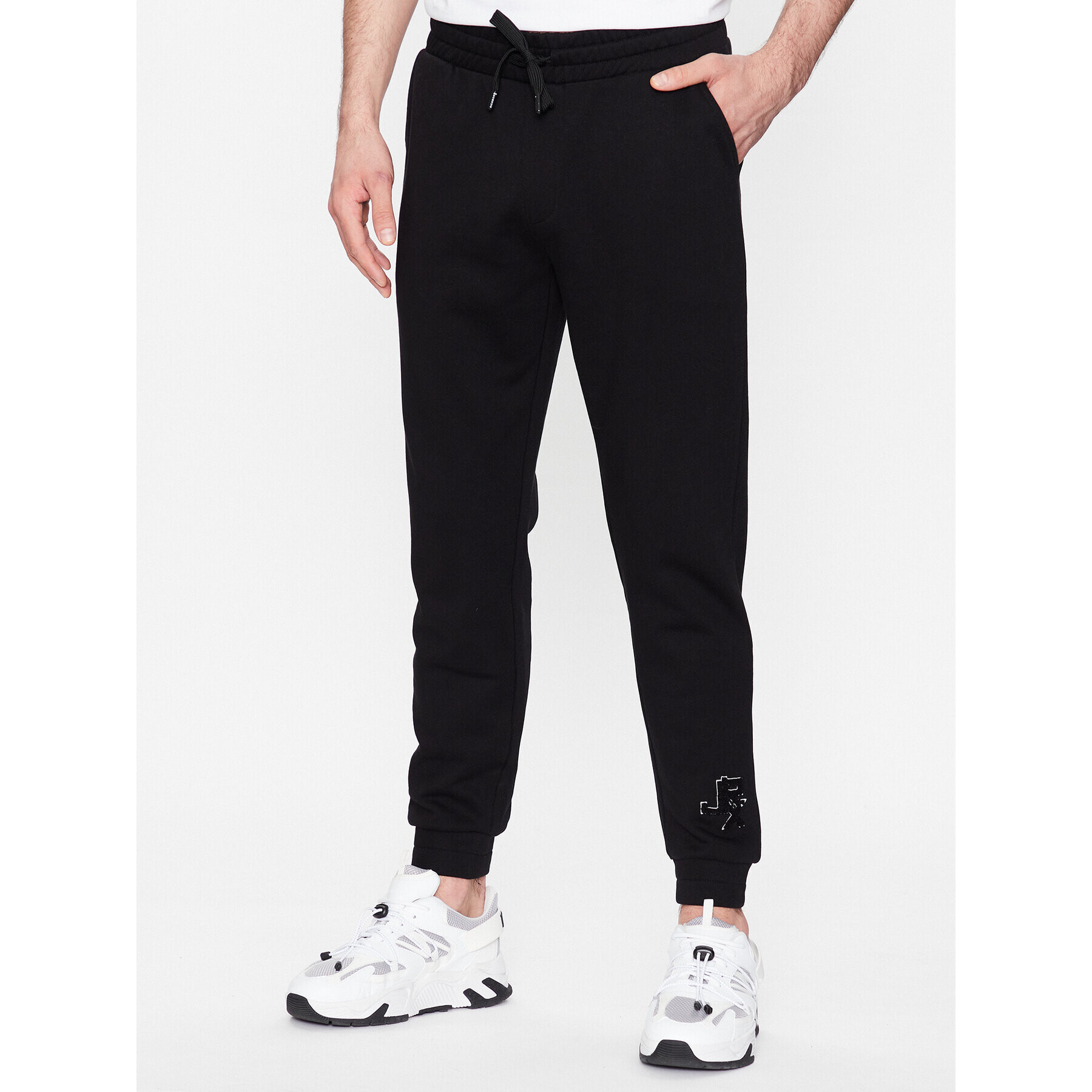 John Richmond Pantaloni trening UMP23049PA Negru Regular Fit - Pled.ro