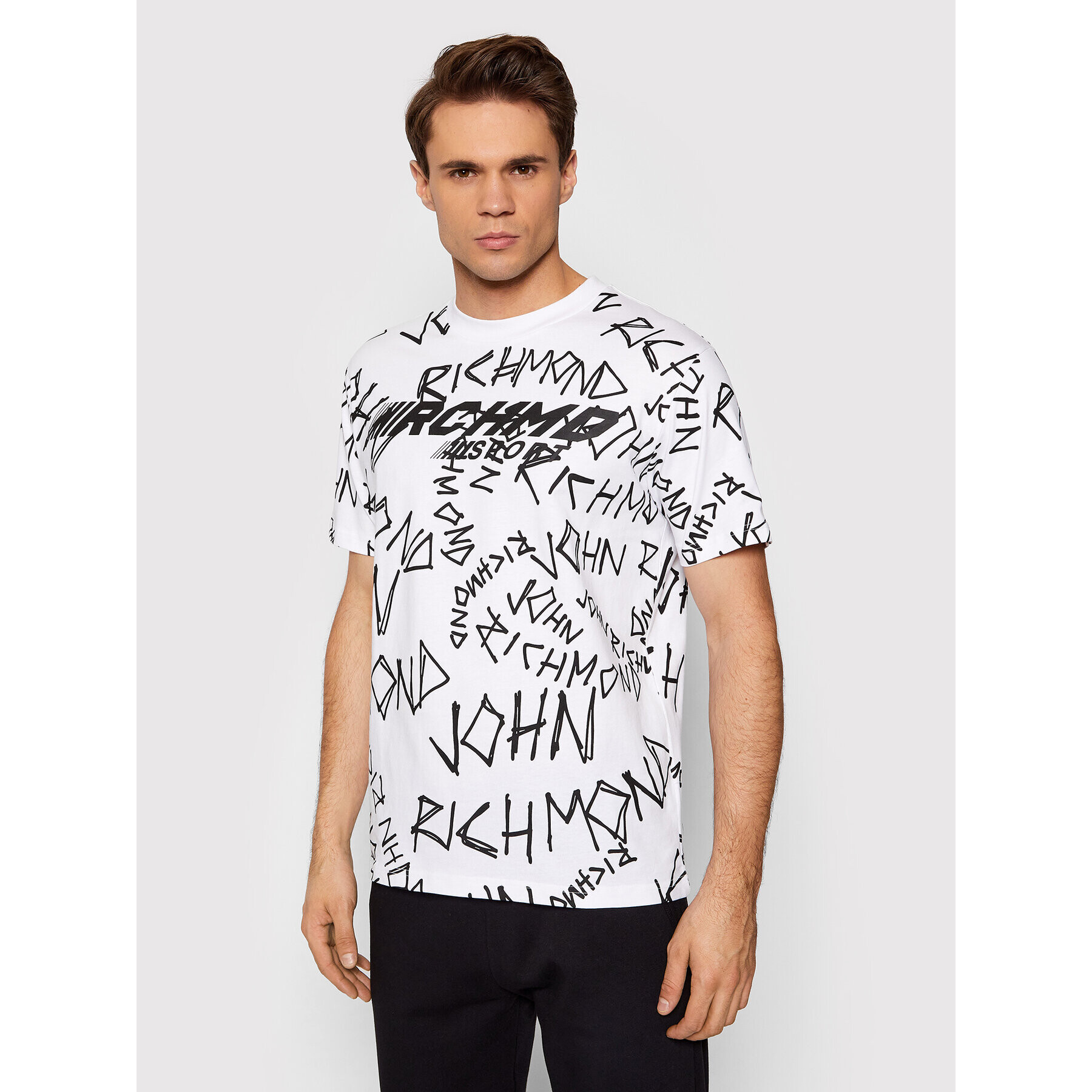 John Richmond Tricou Adroa UMP22145TS Alb Regular Fit - Pled.ro