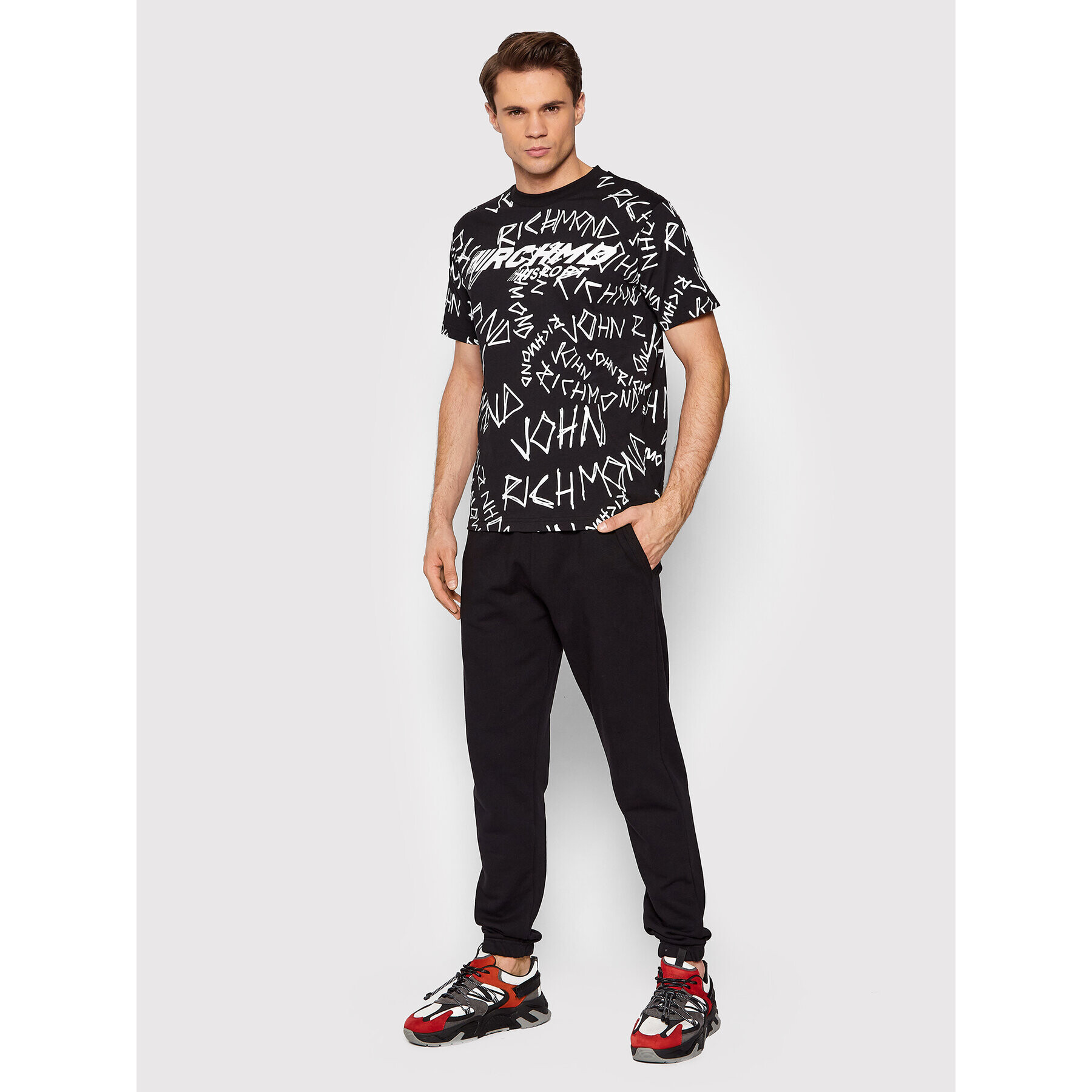 John Richmond Tricou Adroa UMP22145TS Negru Regular Fit - Pled.ro