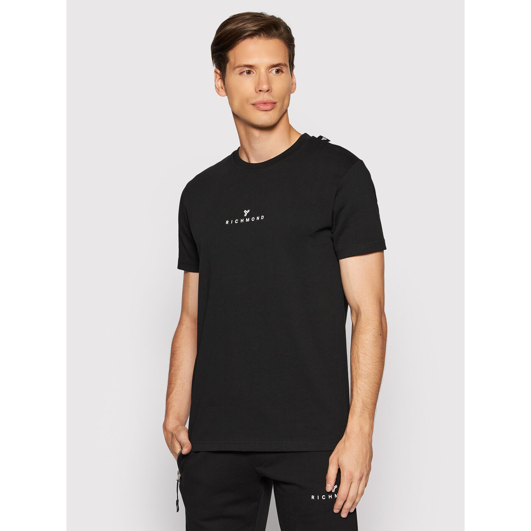 John Richmond Tricou Lenda UMA21001TS Negru Regular Fit - Pled.ro