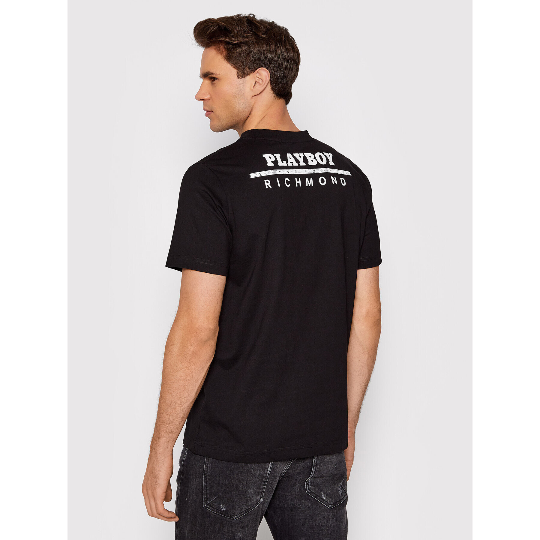 John Richmond Tricou Lonies HMP22141TS Negru Regular Fit - Pled.ro