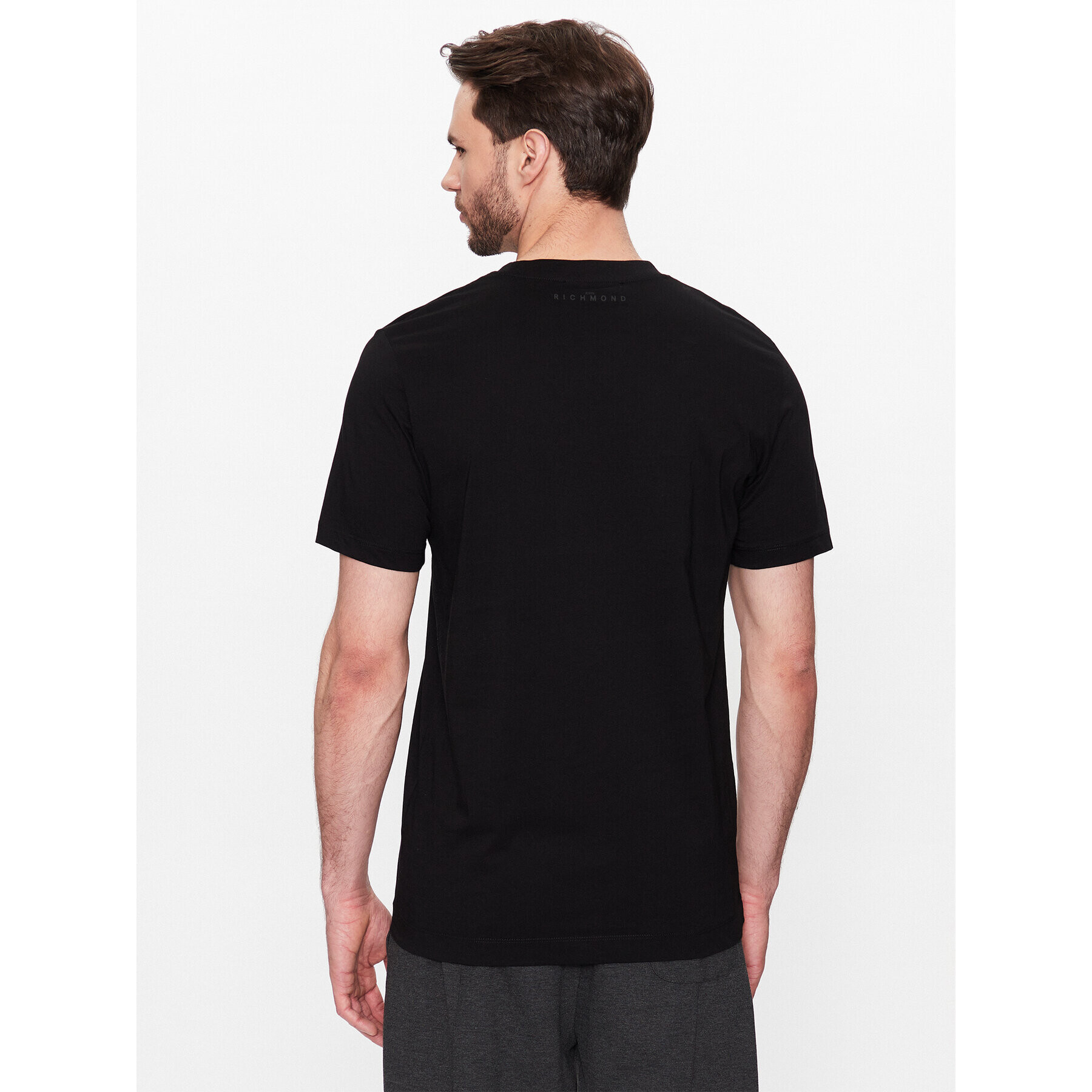 John Richmond Tricou Maicon RMP23231TS Negru Regular Fit - Pled.ro