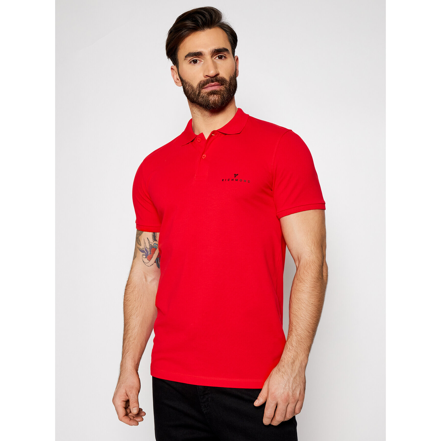 John Richmond Tricou polo Sabanca UMP21092PO Roșu Regular Fit - Pled.ro