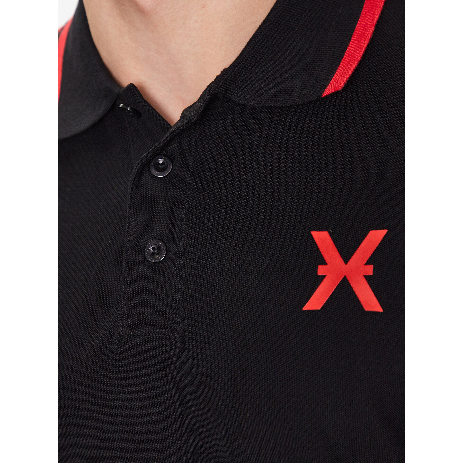 John Richmond Tricou polo UMP23010PO Negru Regular Fit - Pled.ro