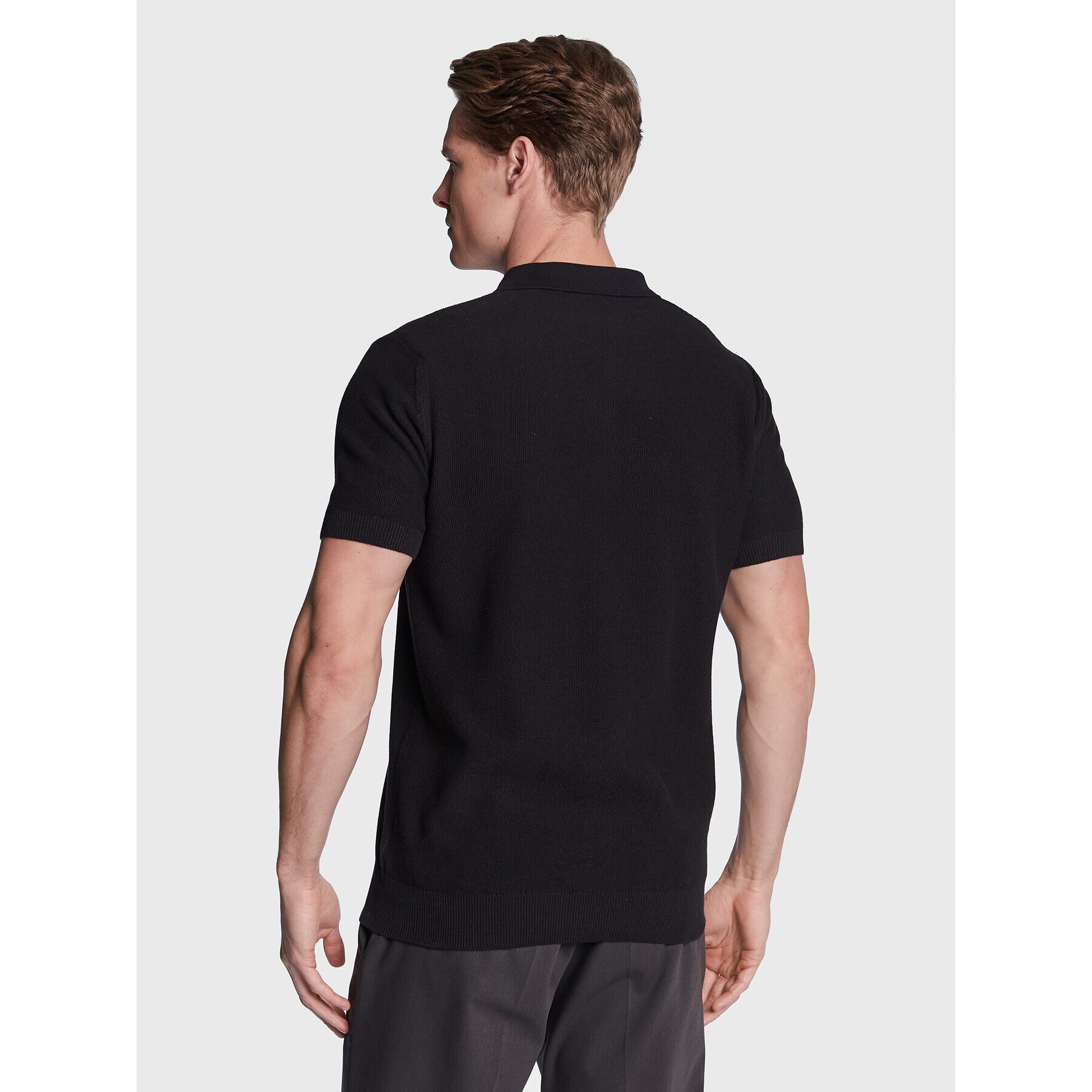 John Richmond Tricou polo UMP23111PO Negru Regular Fit - Pled.ro