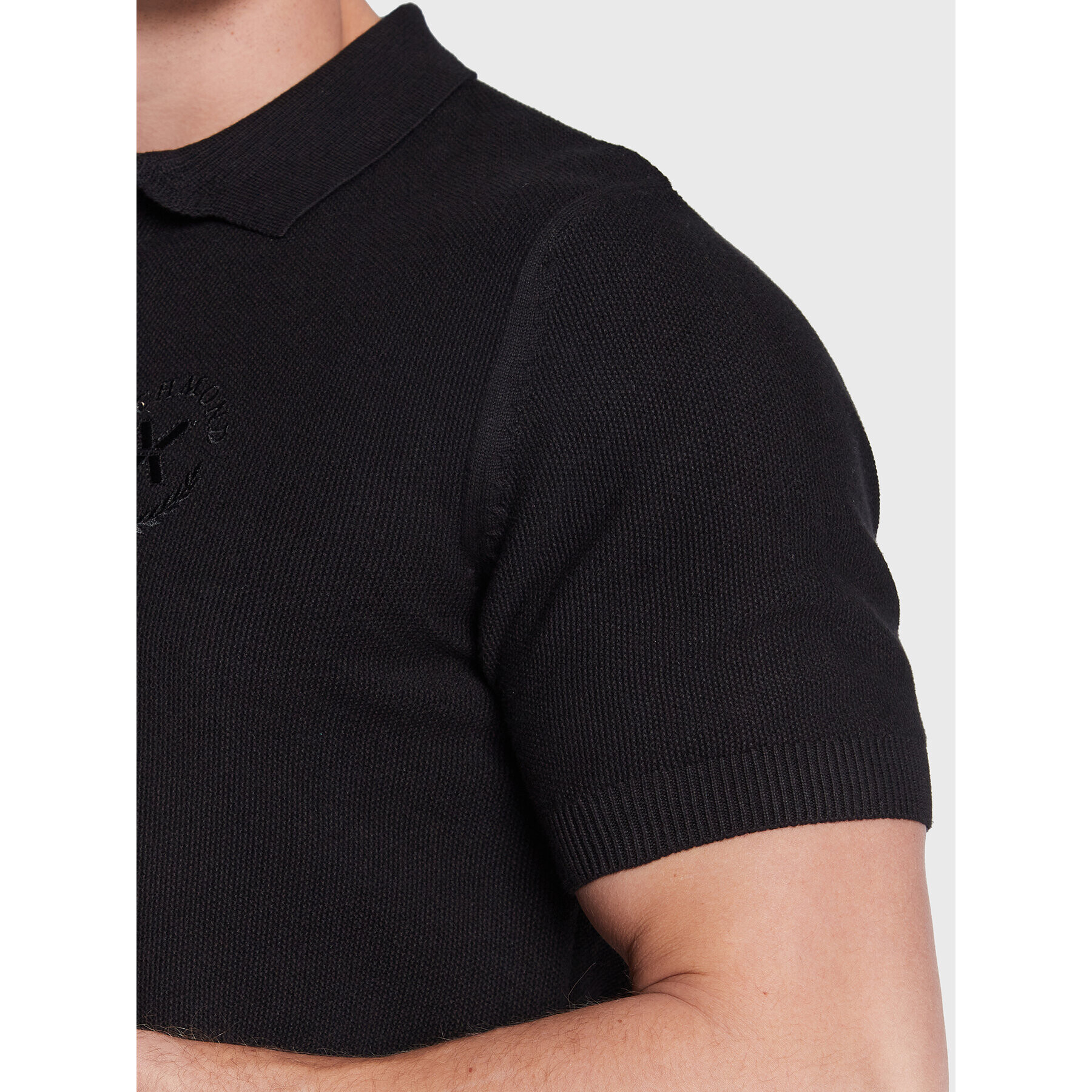 John Richmond Tricou polo UMP23111PO Negru Regular Fit - Pled.ro