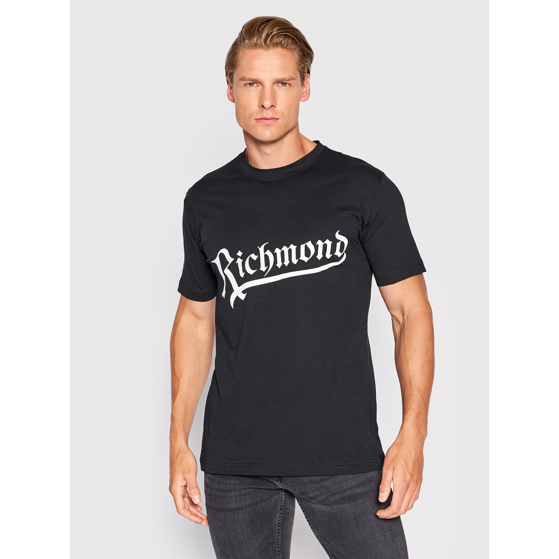 John Richmond Tricou RMA22091TS Negru Regular Fit - Pled.ro