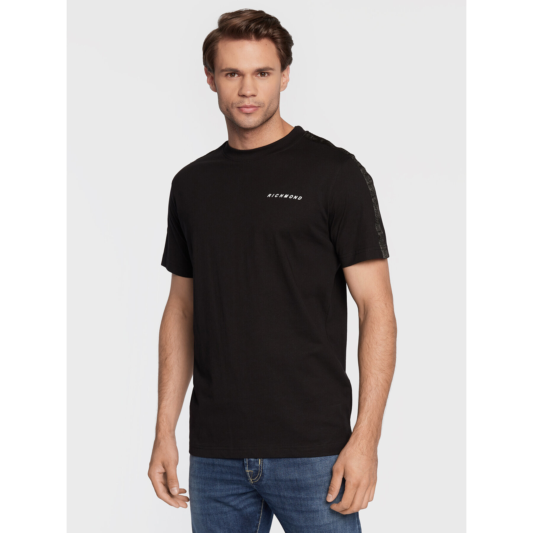 John Richmond Tricou UMA22098TS Negru Regular Fit - Pled.ro