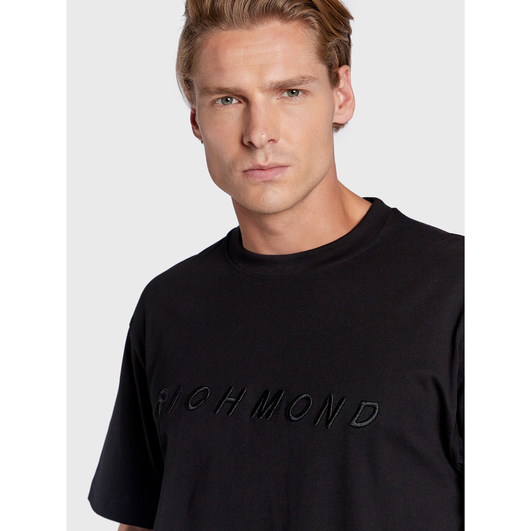 John Richmond Tricou UMA22100TS Negru Regular Fit - Pled.ro