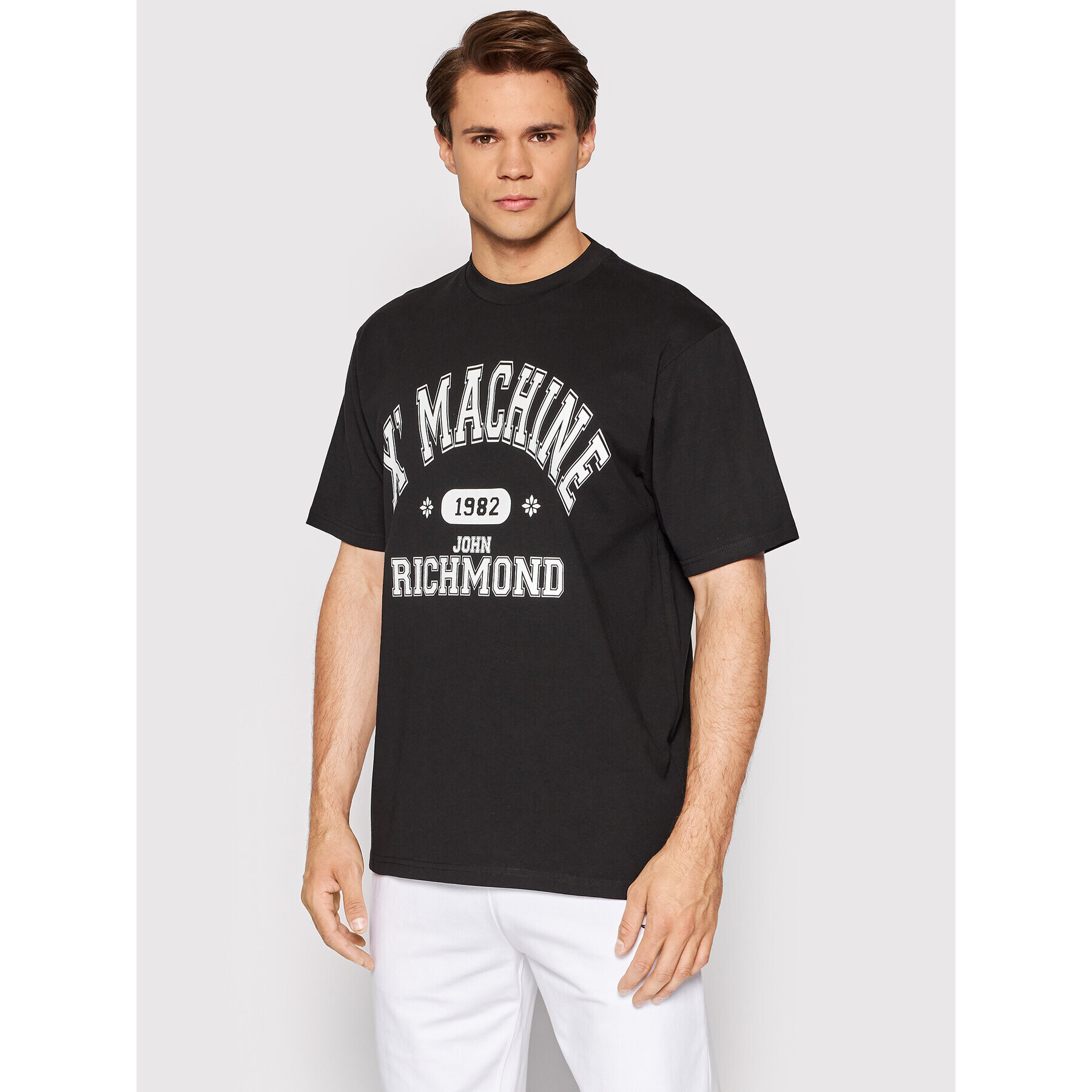 John Richmond Tricou UMP22058TS Negru Regular Fit - Pled.ro