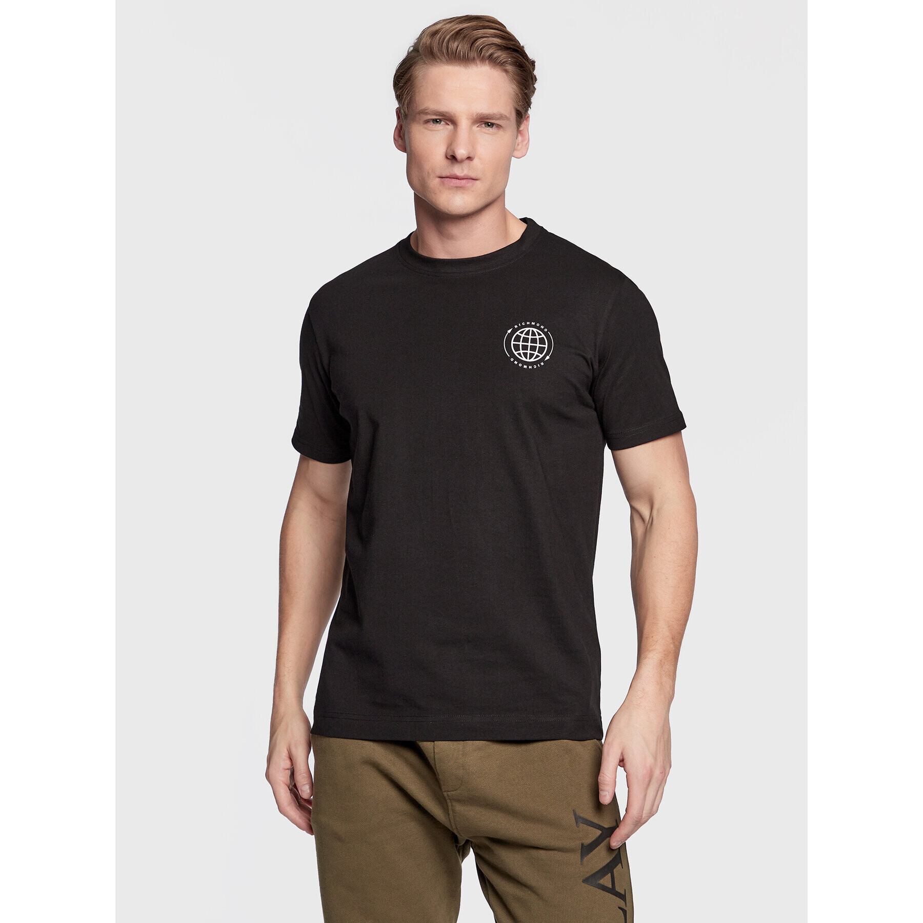 John Richmond Tricou UMP23086TS Negru Regular Fit - Pled.ro