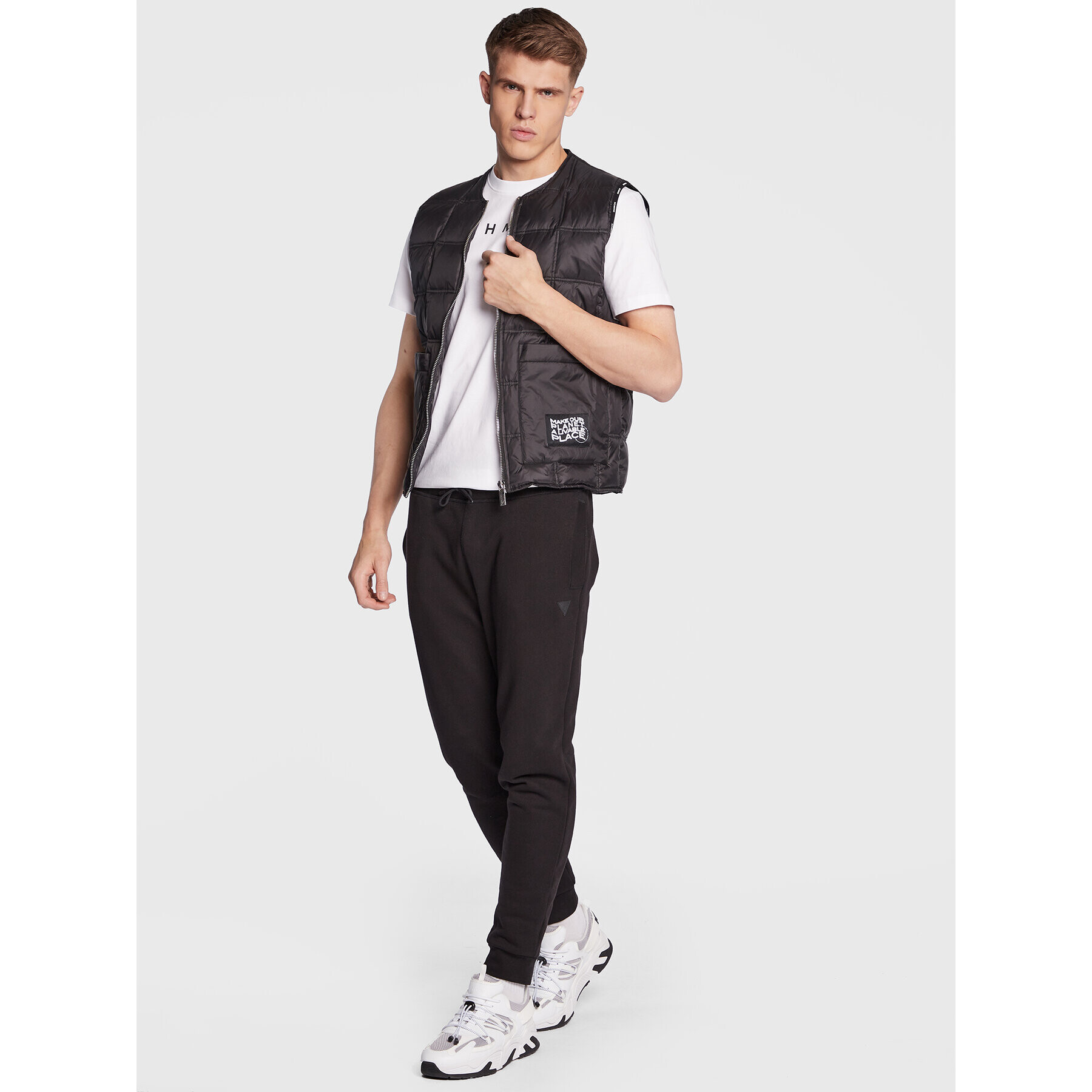 John Richmond Vestă UMP23091PI Negru Regular Fit - Pled.ro