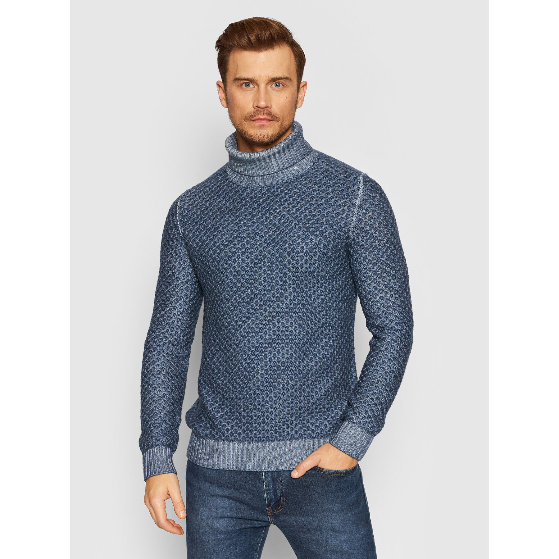 JOOP! Bluză cu gât 17 Jk-26Maris 30027962 Albastru Modern Fit - Pled.ro