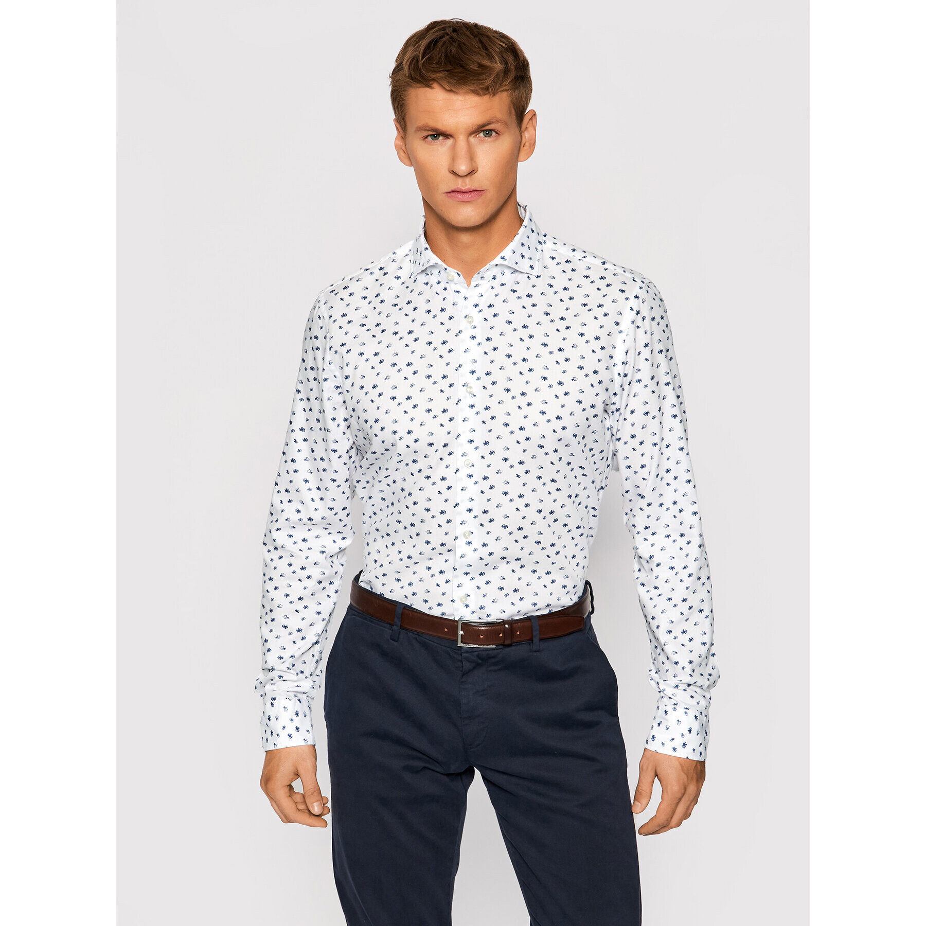 JOOP! Cămașă 17 Jsh-110Pejos-W 30028629 Alb Slim Fit - Pled.ro