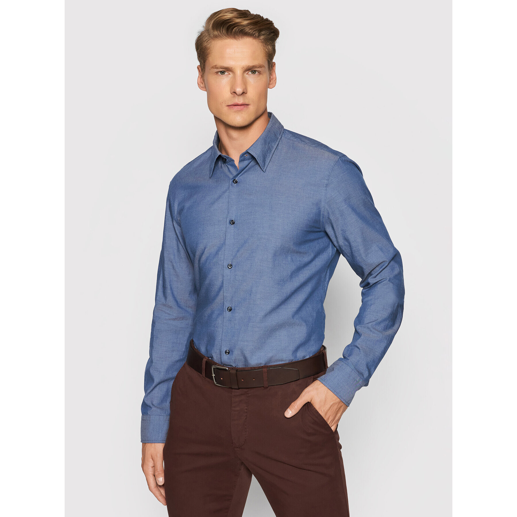 JOOP! Cămașă 17 Jsh-141Perros-W 30028799 Albastru Slim Fit - Pled.ro