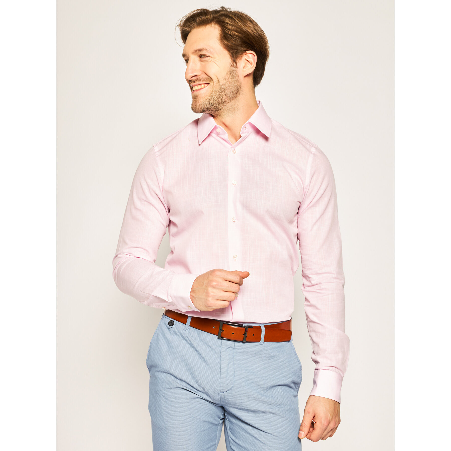 JOOP! Cămașă 17 JSH-63Pierce 30019726 Roz Slim Fit - Pled.ro