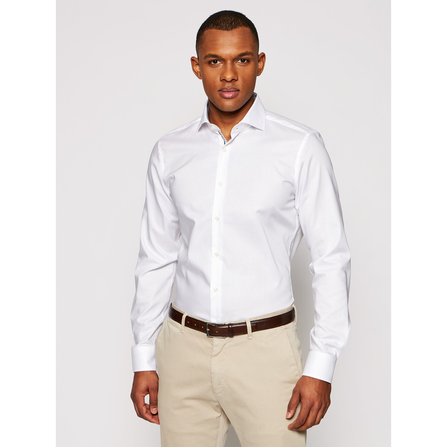 JOOP! Cămașă 17 Jsh-90Pankok 30021198 Alb Slim Fit - Pled.ro