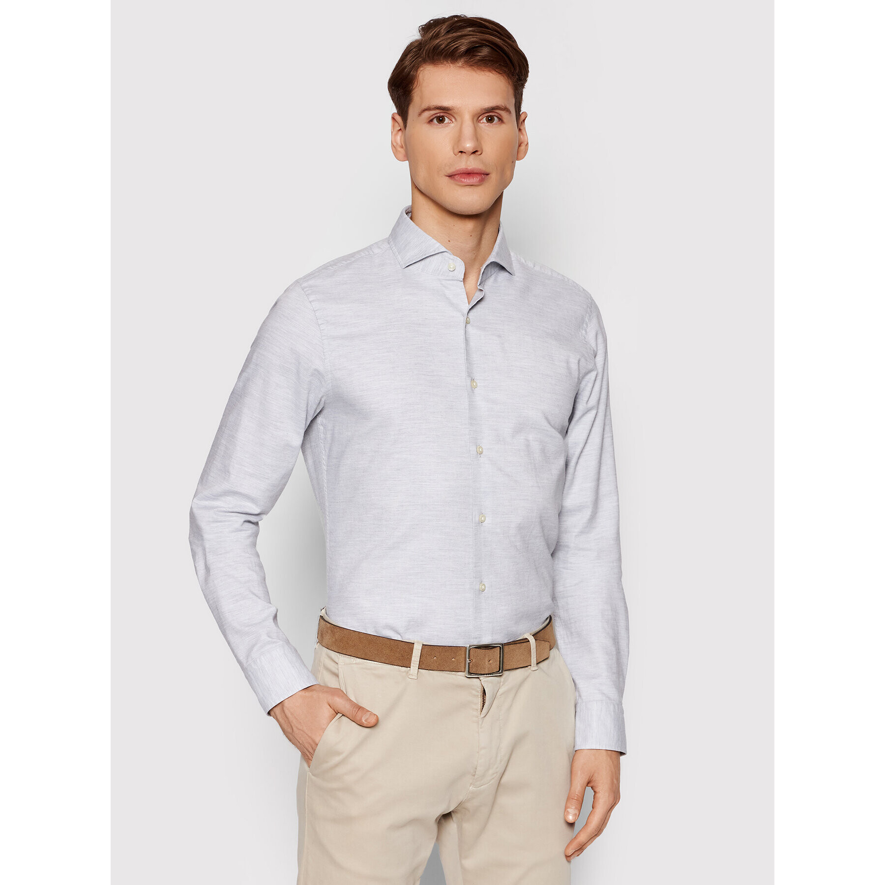 JOOP! Cămașă Pajos 30018902 Gri Slim Fit - Pled.ro