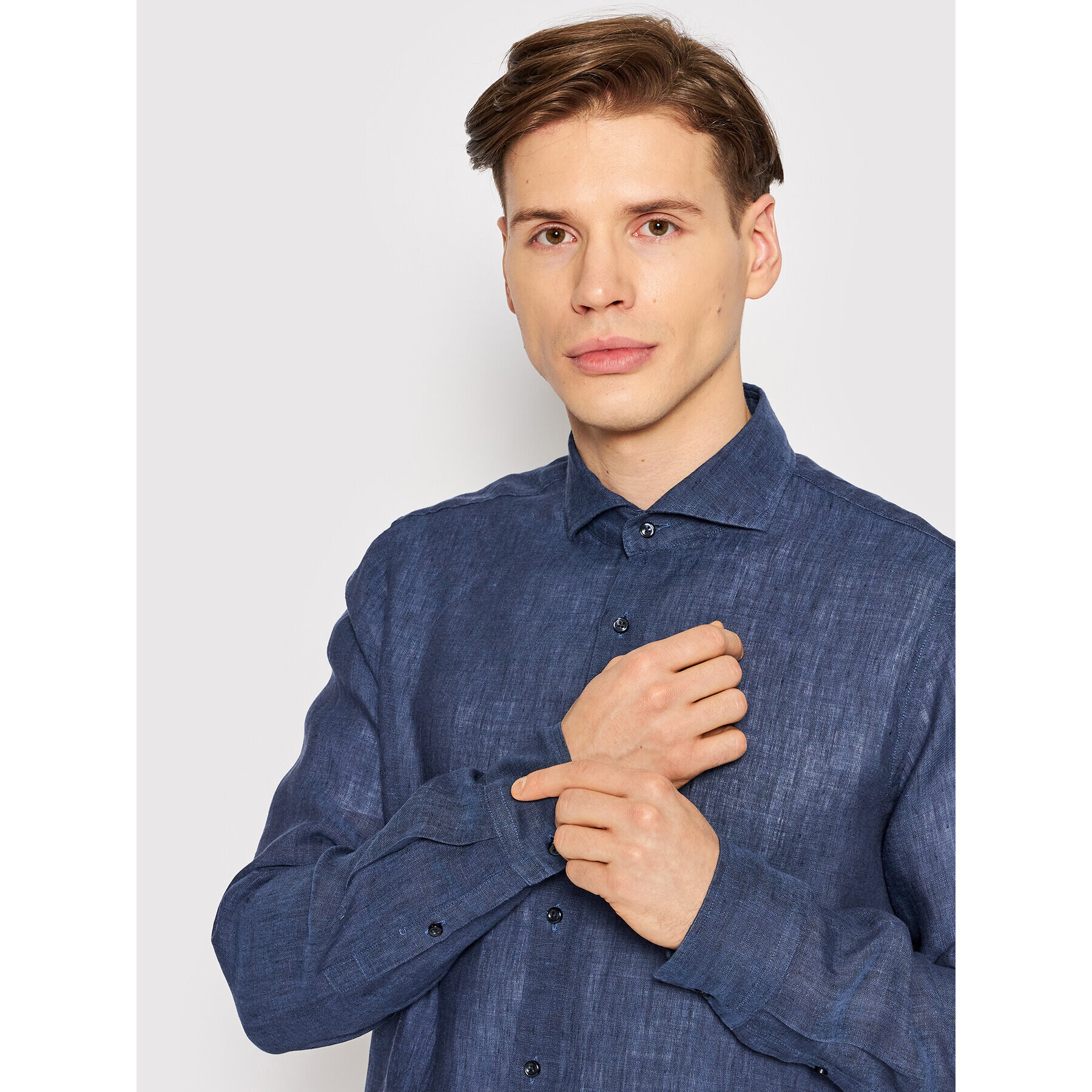 JOOP! Cămașă 17 JSH-110Pejos-W 30031307 Bleumarin Slim Fit - Pled.ro