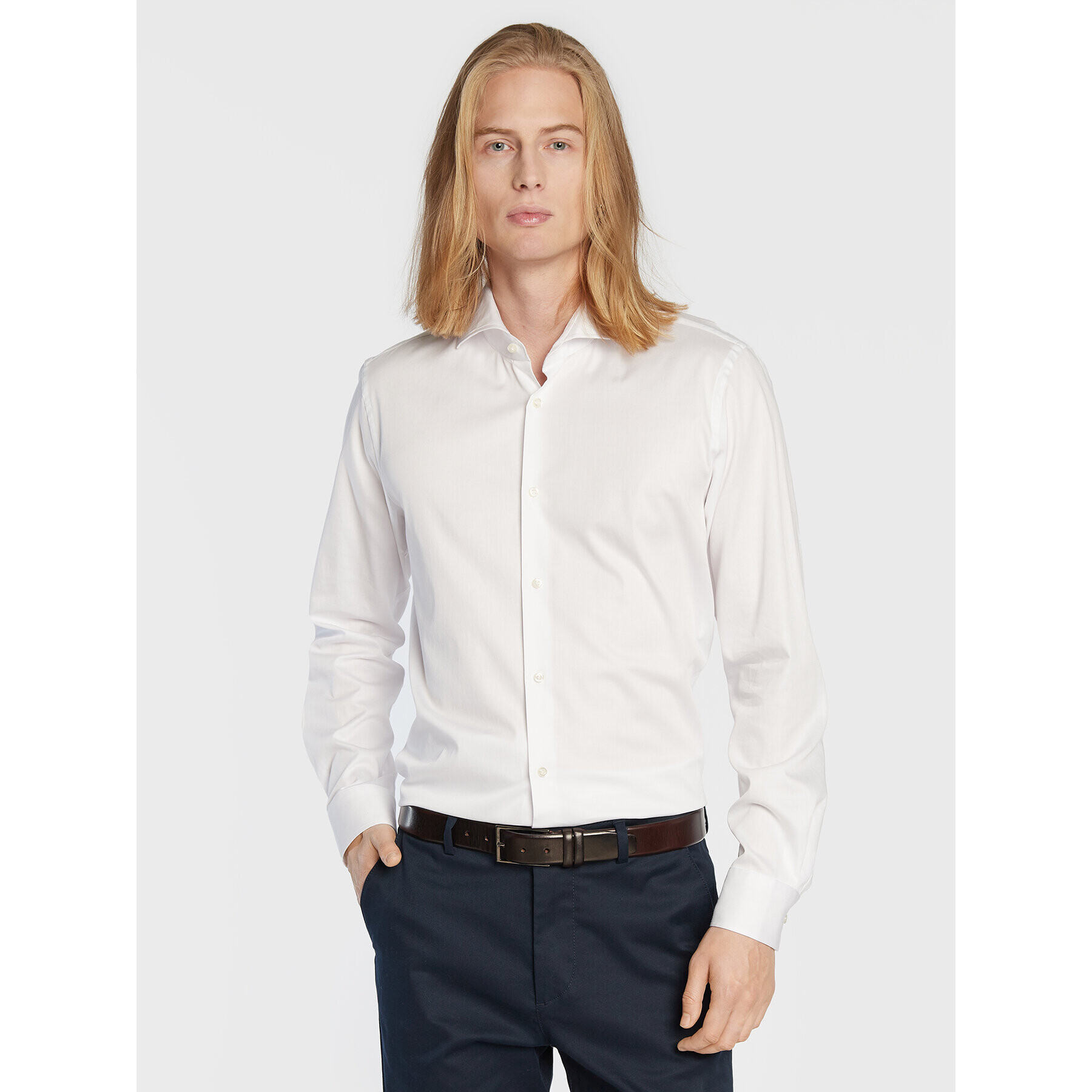 JOOP! Cămașă J224SH050SF 30033219 Alb Slim Fit - Pled.ro