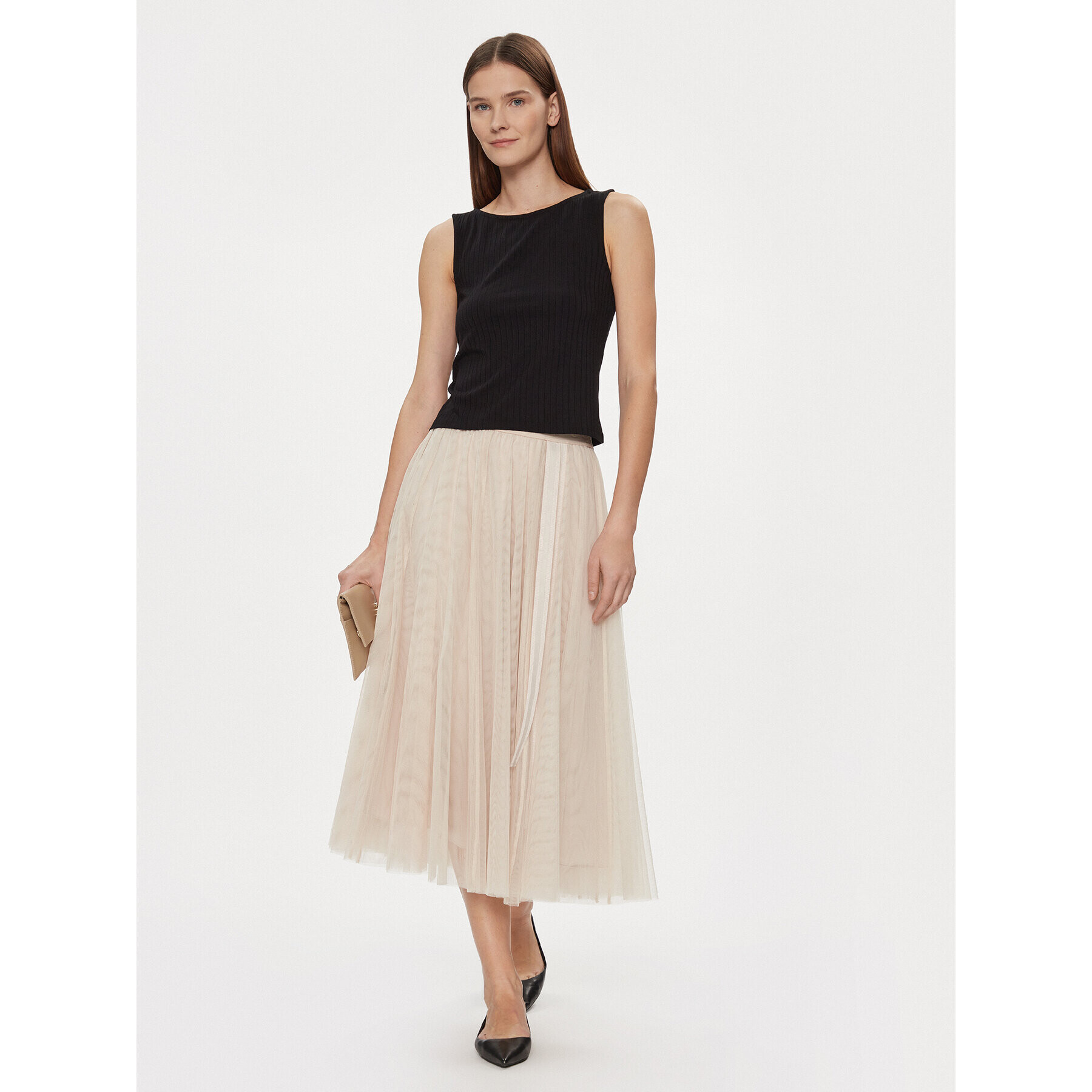 JOOP! fustă din tulle 58 JW222S118 30032531 Bej Regular Fit - Pled.ro