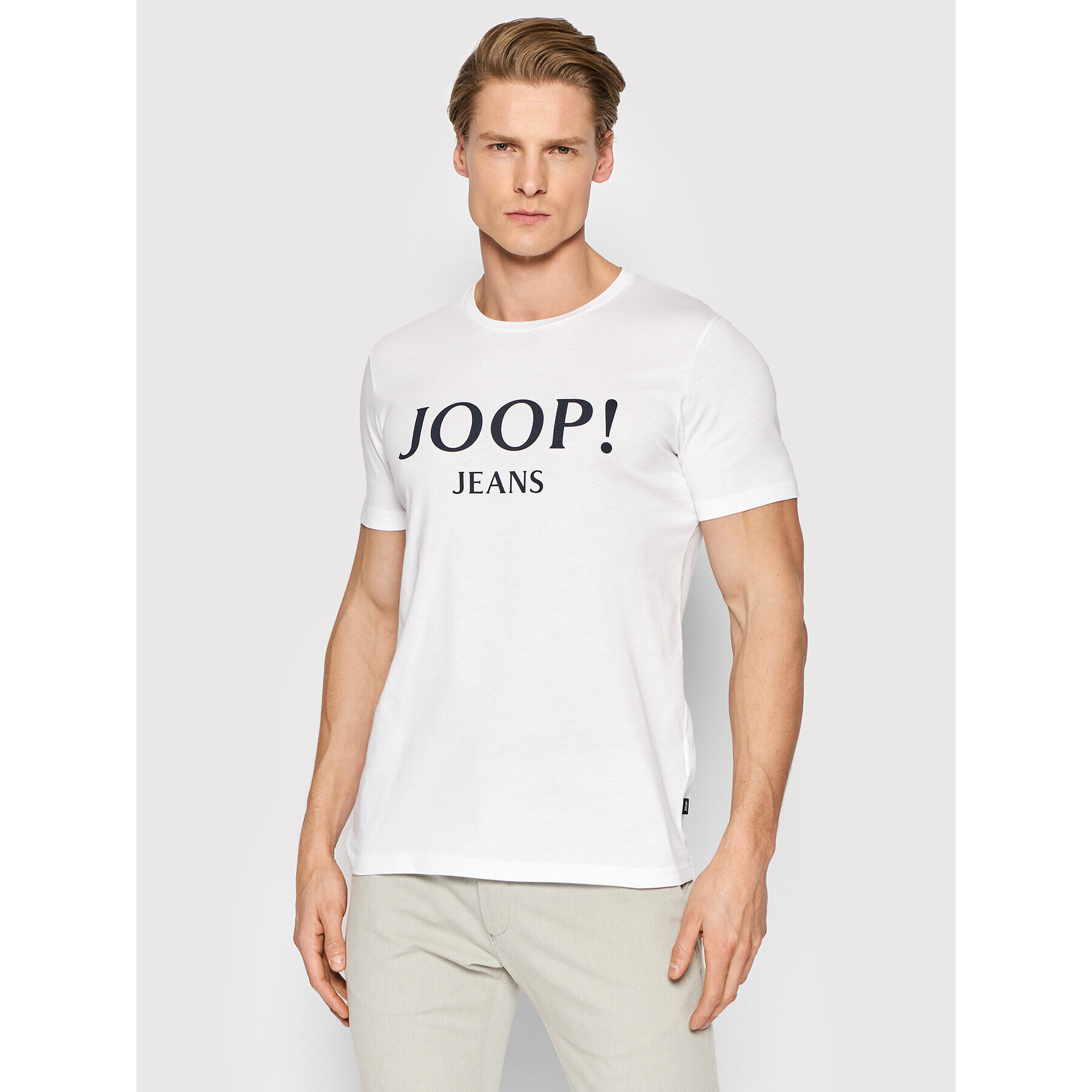 JOOP! Jeans Tricou 15 JJJ-09ALEX 30031001 Alb Regular Fit - Pled.ro