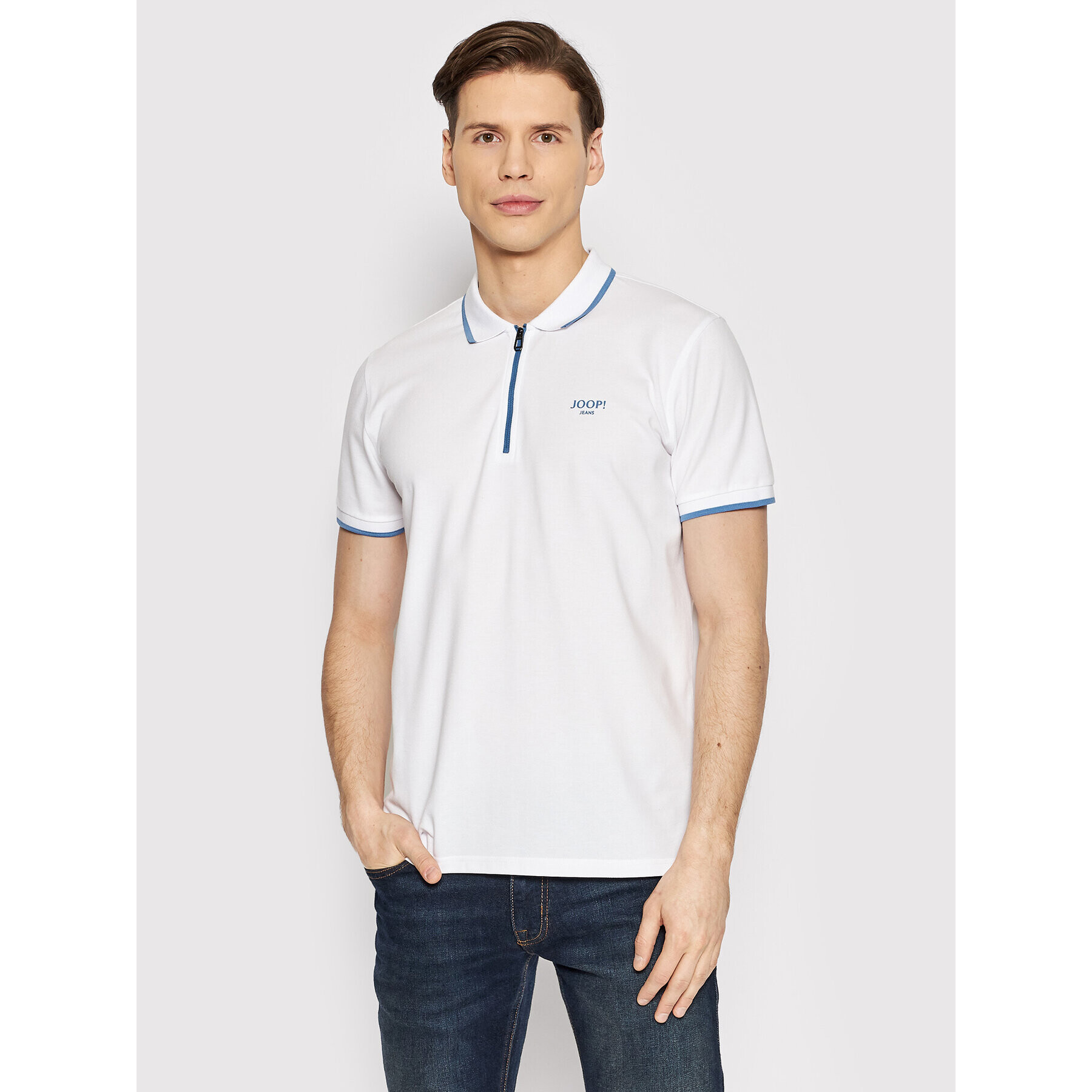 JOOP! Jeans Tricou polo 15 JJ222J050 Alb Regular Fit - Pled.ro