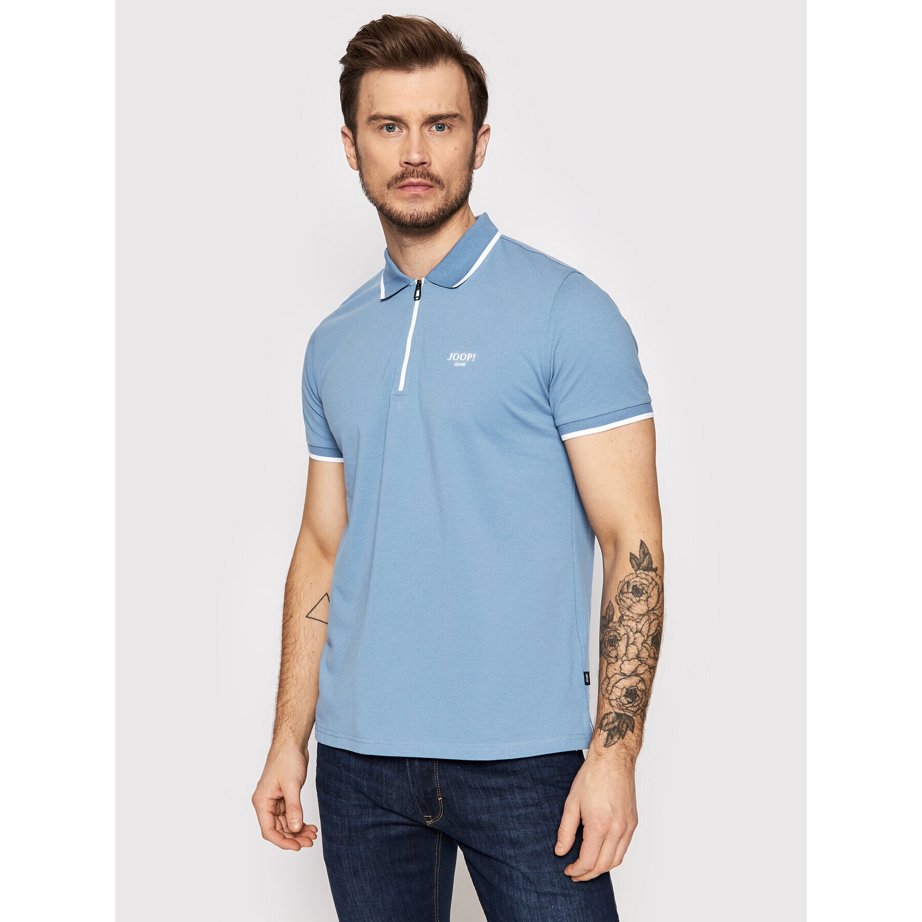 JOOP! Jeans Tricou polo JJ222J050 30030997 Albastru Regular Fit - Pled.ro