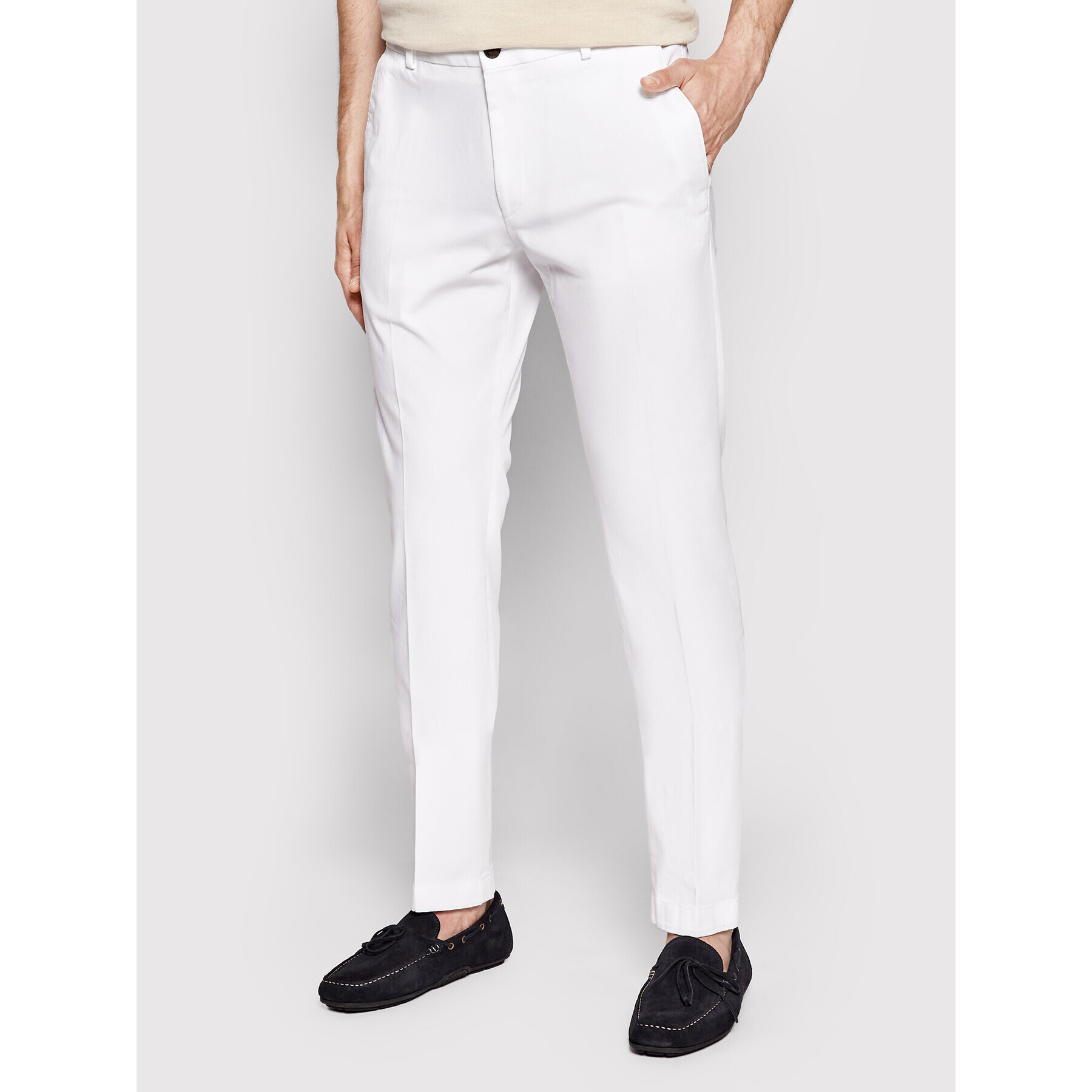 JOOP! Pantaloni chino 17 JT-18HANK12-W 30031773 Alb Slim Fit - Pled.ro