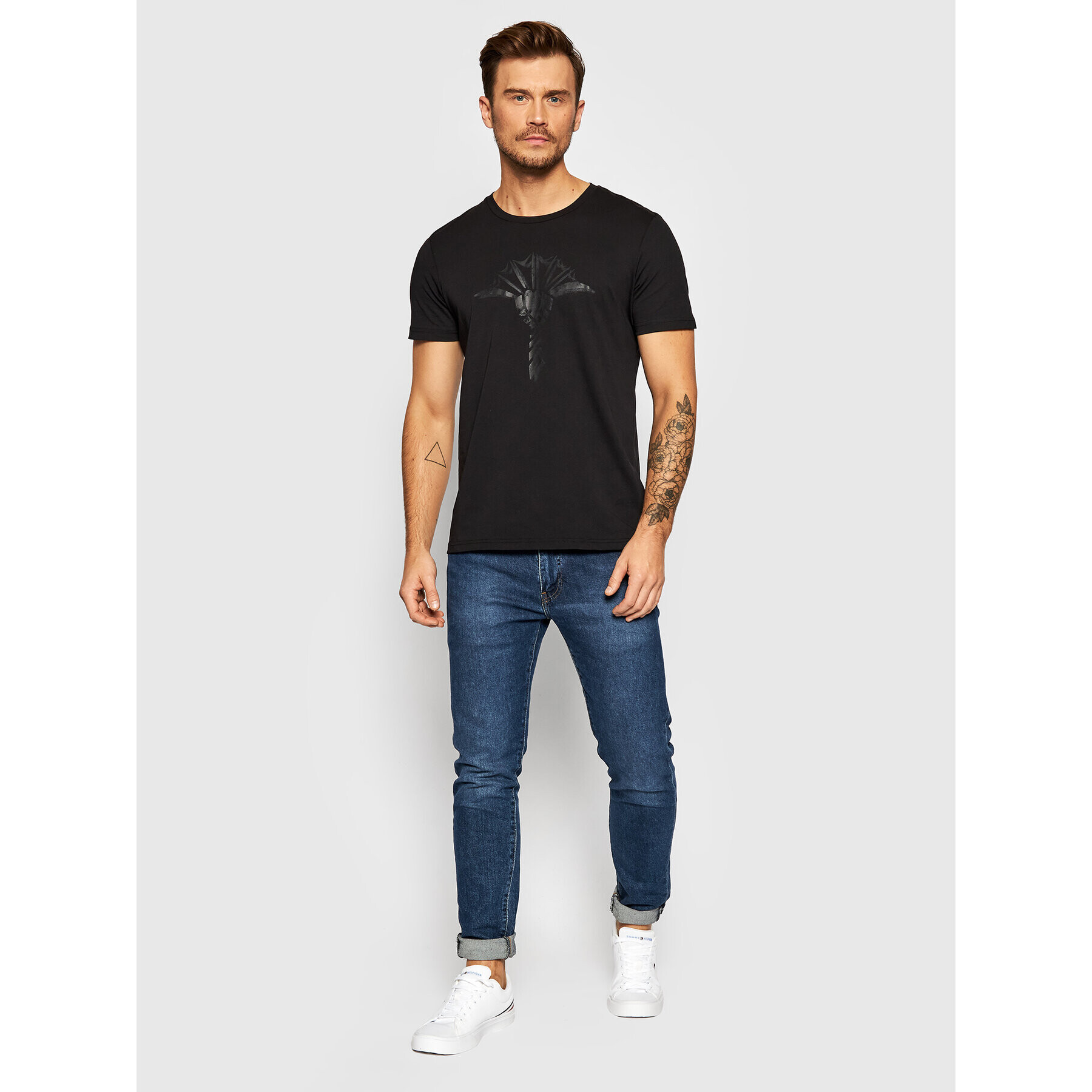 JOOP! Tricou 17 Jj-01Alerio-2 30028304 Negru Regular Fit - Pled.ro