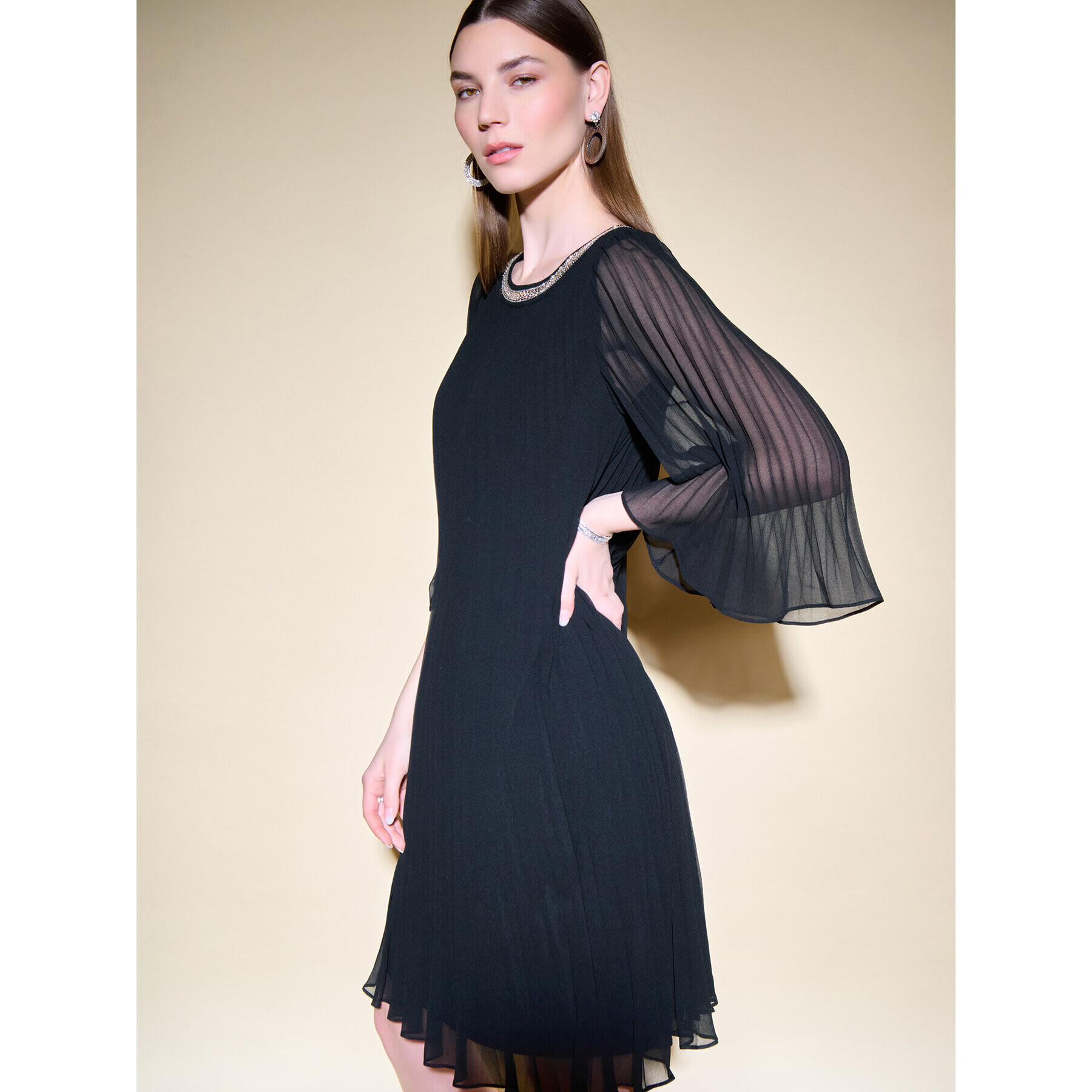 Joseph Ribkoff Rochie cocktail 234700 Negru Regular Fit - Pled.ro