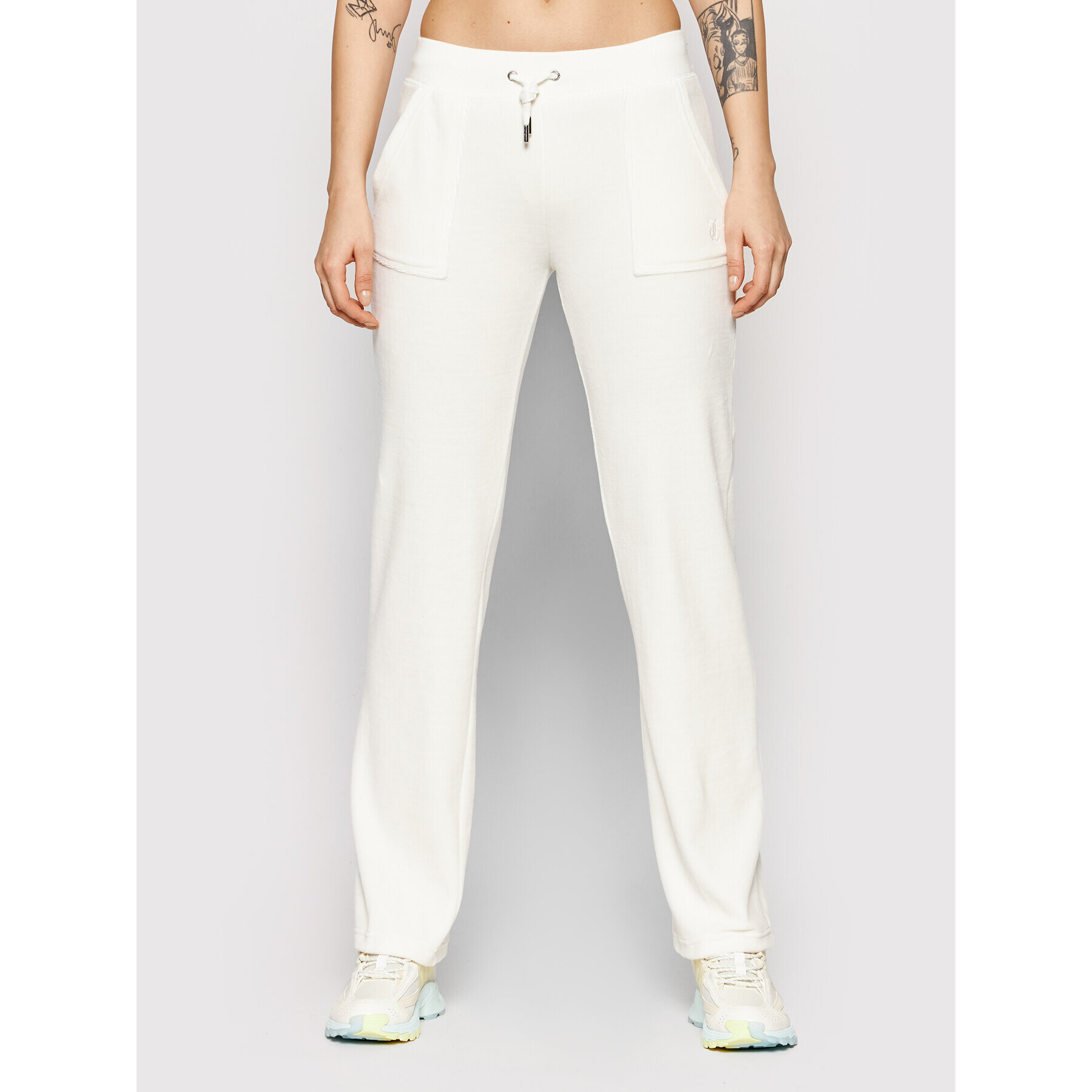 Juicy Couture Pantaloni trening Delray JCCB221003 Alb Regular Fit - Pled.ro