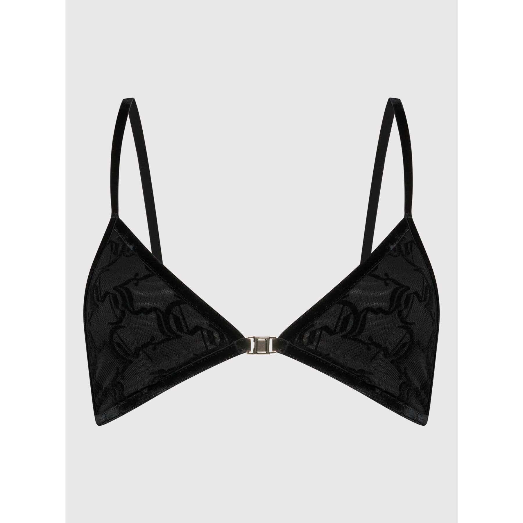 Juicy Couture Sutien Bralette Mesh Triangle JCLQ221005 Negru - Pled.ro