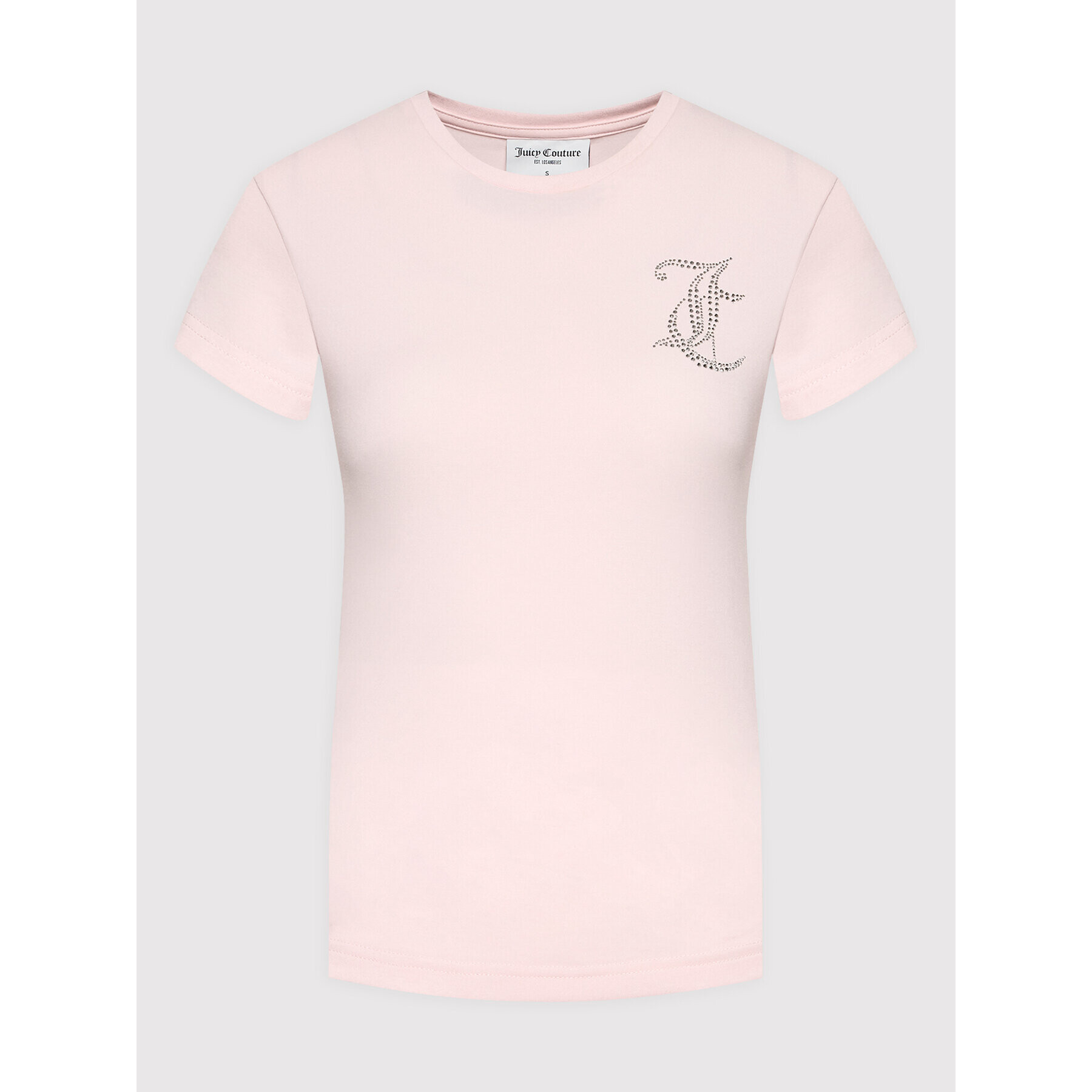 Juicy Couture Tricou Diamante JCWC122079 Roz Slim Fit - Pled.ro